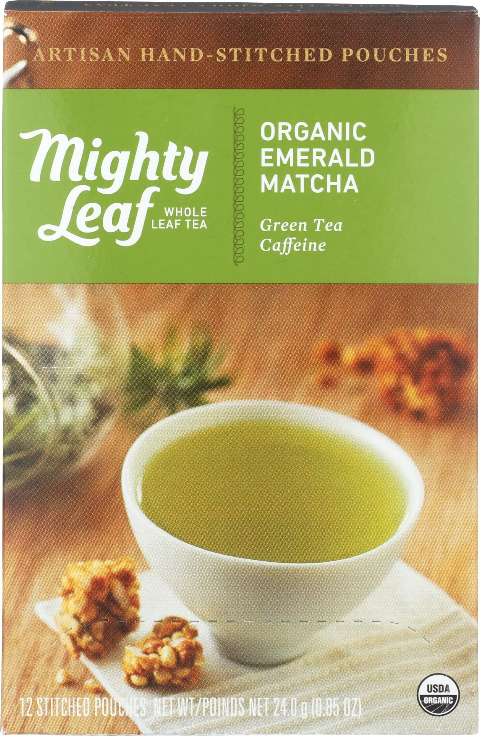 MIGHTY LEAF Organic Emerald Matcha Green Tea, 12 CT