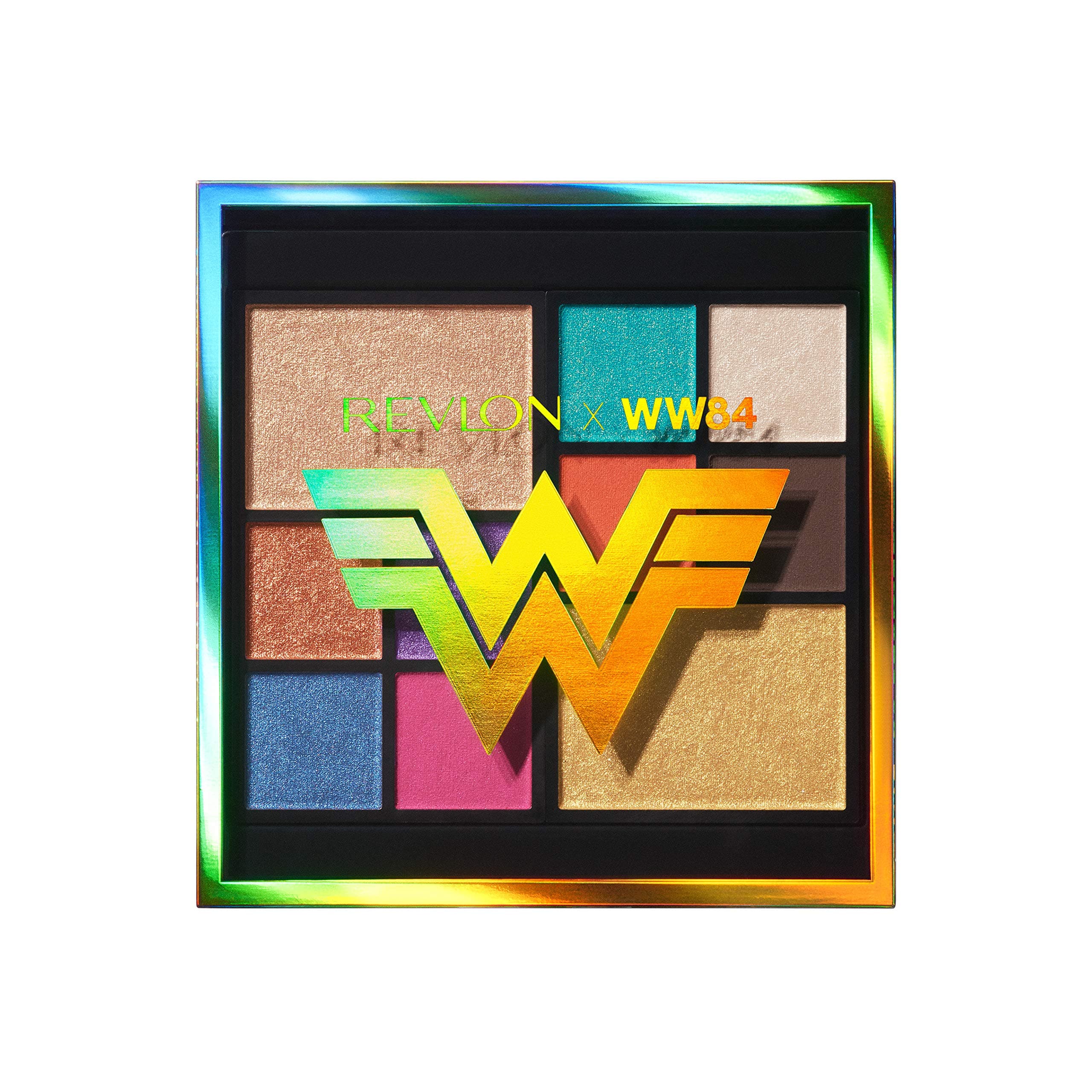 x WW84 The Wonder Woman Face & Eyeshadow Palette, 10 Bold Blendable Colors, Matte, Metallic and Pearl Finishes, 0.37 oz (7255254001)