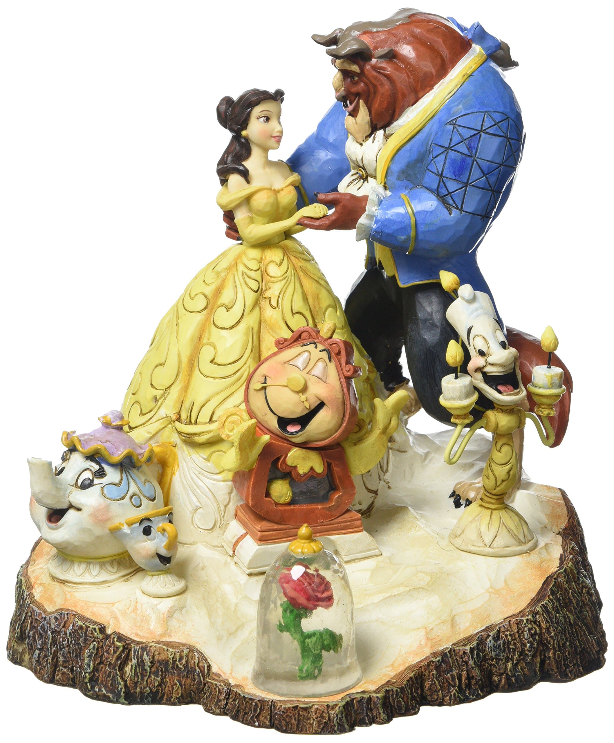 Traditions Carved by Heart Beauty and Beast Figurine, Multicolor, Taille Unique