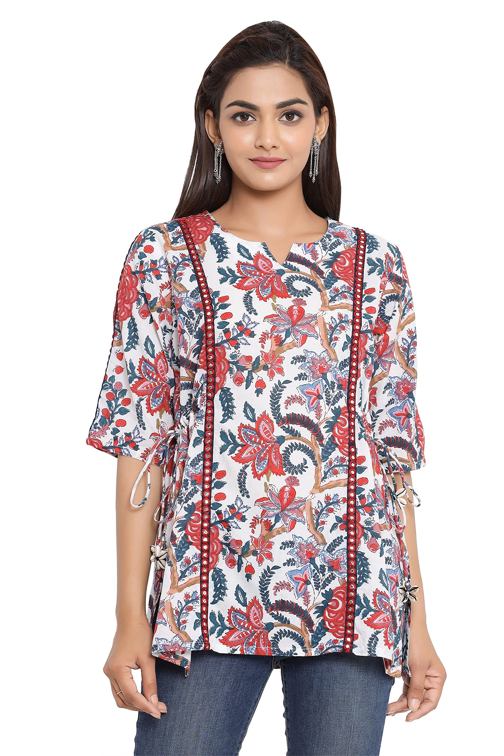 COTLAND Fashions Jaipuri Cotton Printed Top/Tunic for Women