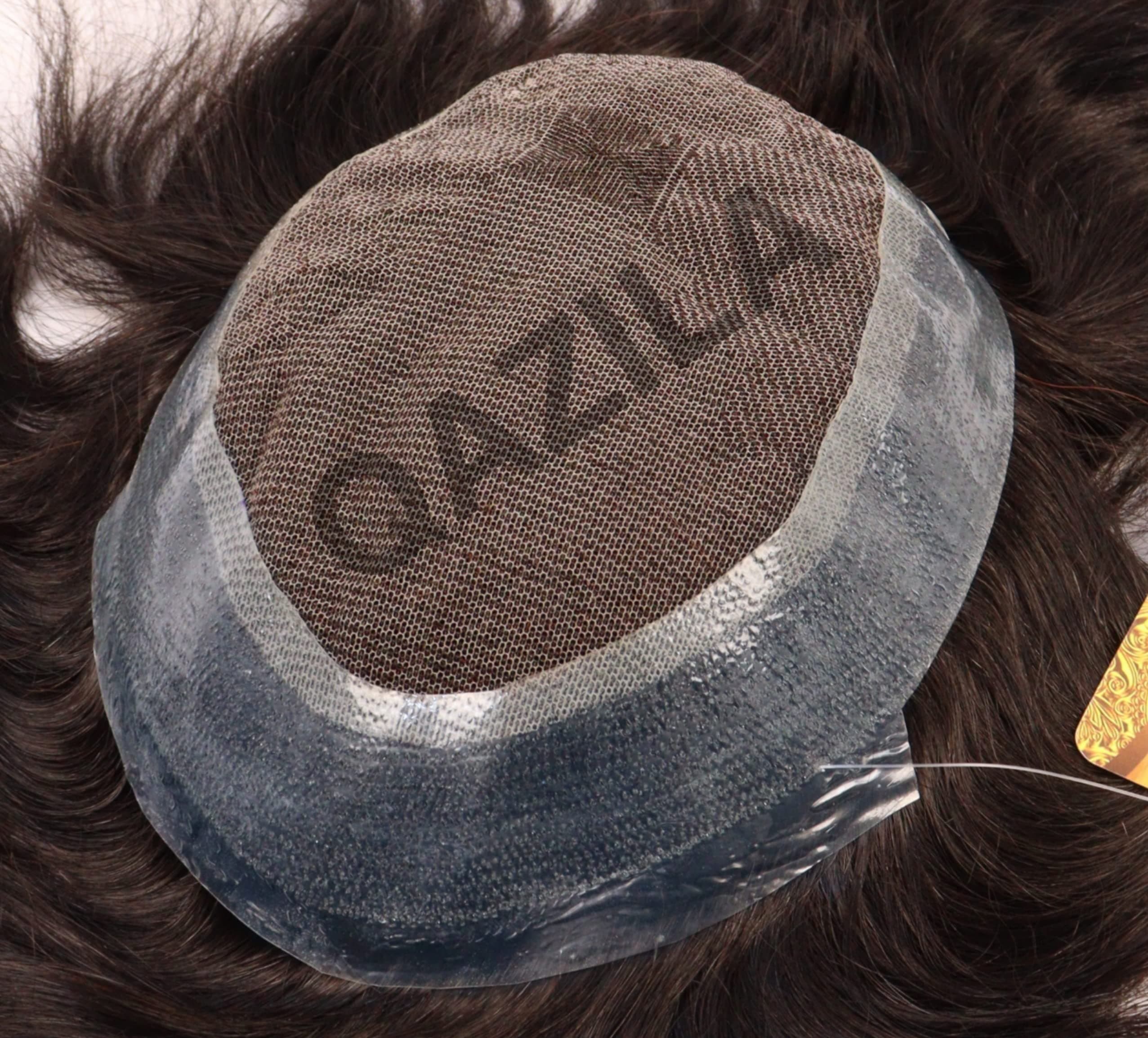 Golden Australia Hair Patch For Men | Light-Weight|Thin-skin|PU Hairline|Comfortable Base| Grade A - 100% Natural Virgin Remy Human Hair| 9x7 size| Brown