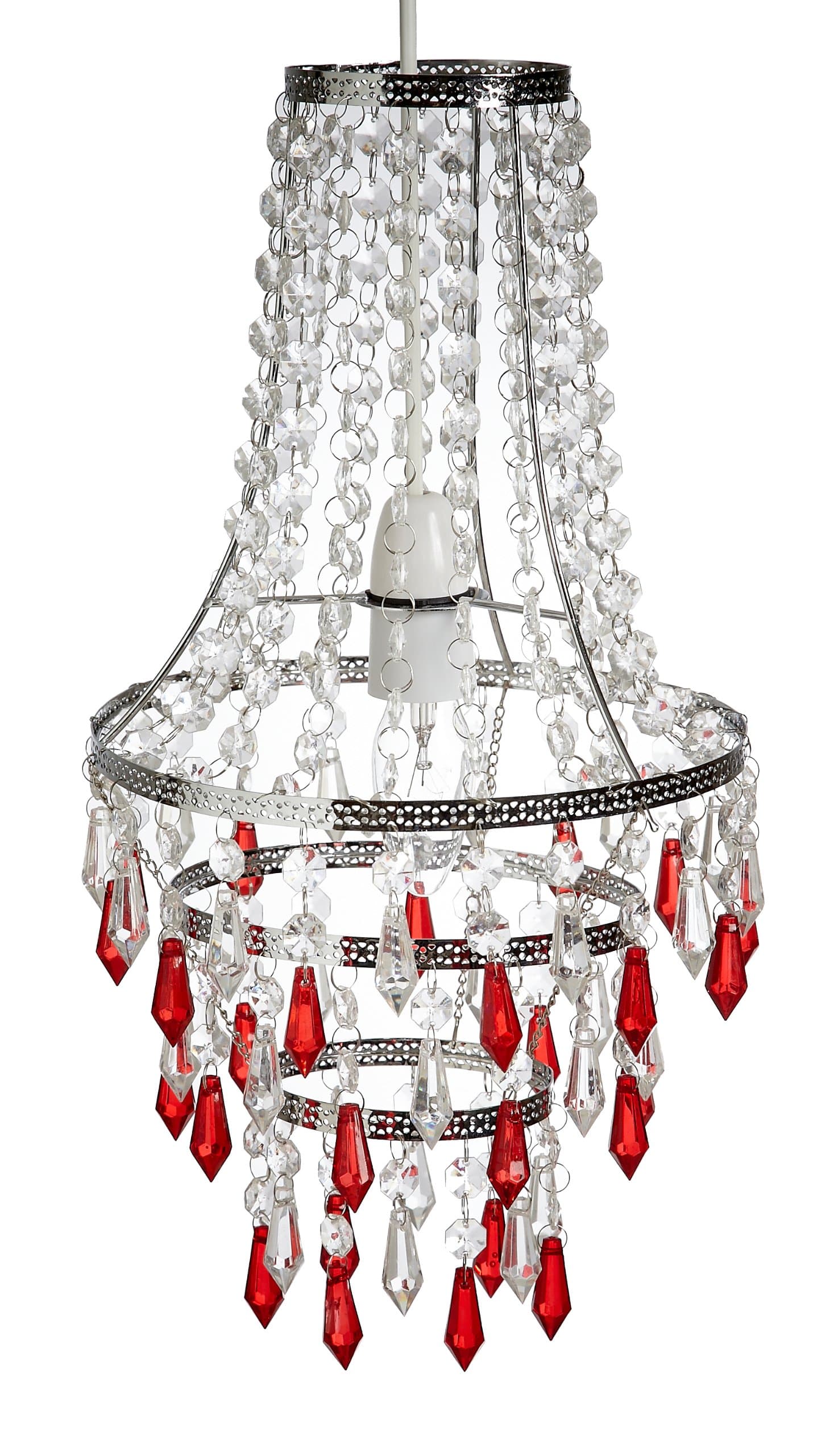 Lighting Web Co Plastic Drop Pendant, Red