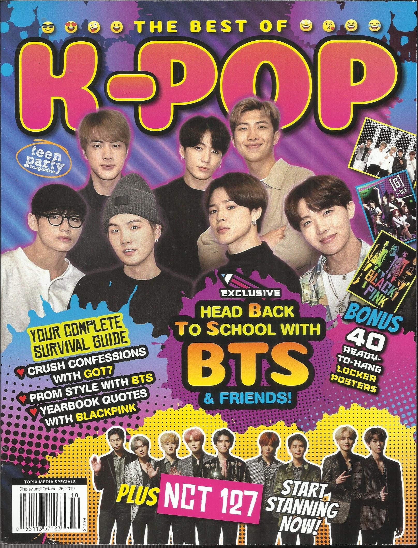 THE BEST OF K-POP MAGAZINE, HEAD BACK TO SCHOOL WITH BTS & FRIENDS ! ISSUE, 2019 ( PLEASE NOTE: ALL THESE MAGAZINES ARE PET & SMOKE FREE MAGAZINES. NO ADDRESS LABEL. FRESH FROM NEWSSTAND) (SINGLE ISSUE MAGAZINE)