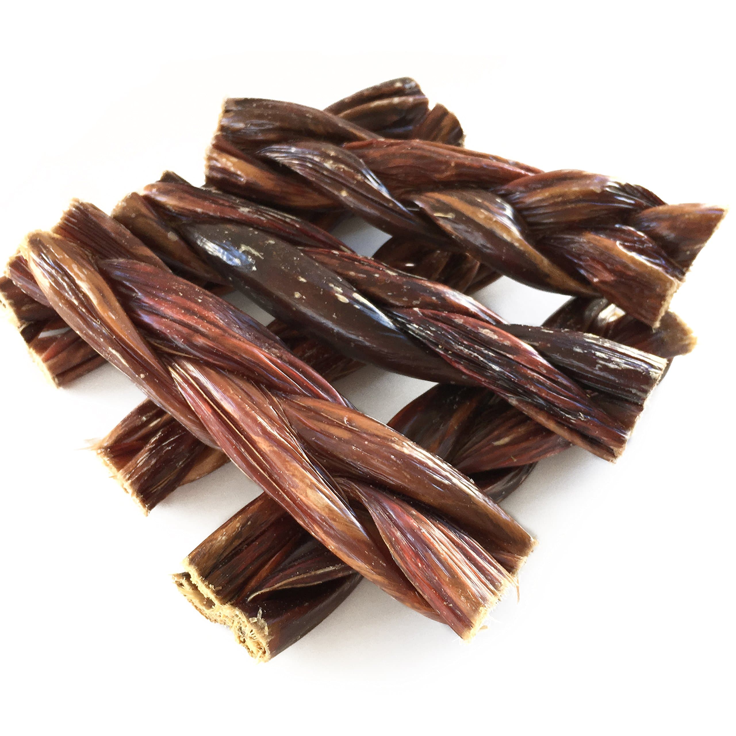 6” Braided Beef Gullet Sticks - 6 Pack. All-Natural Dog Chews.