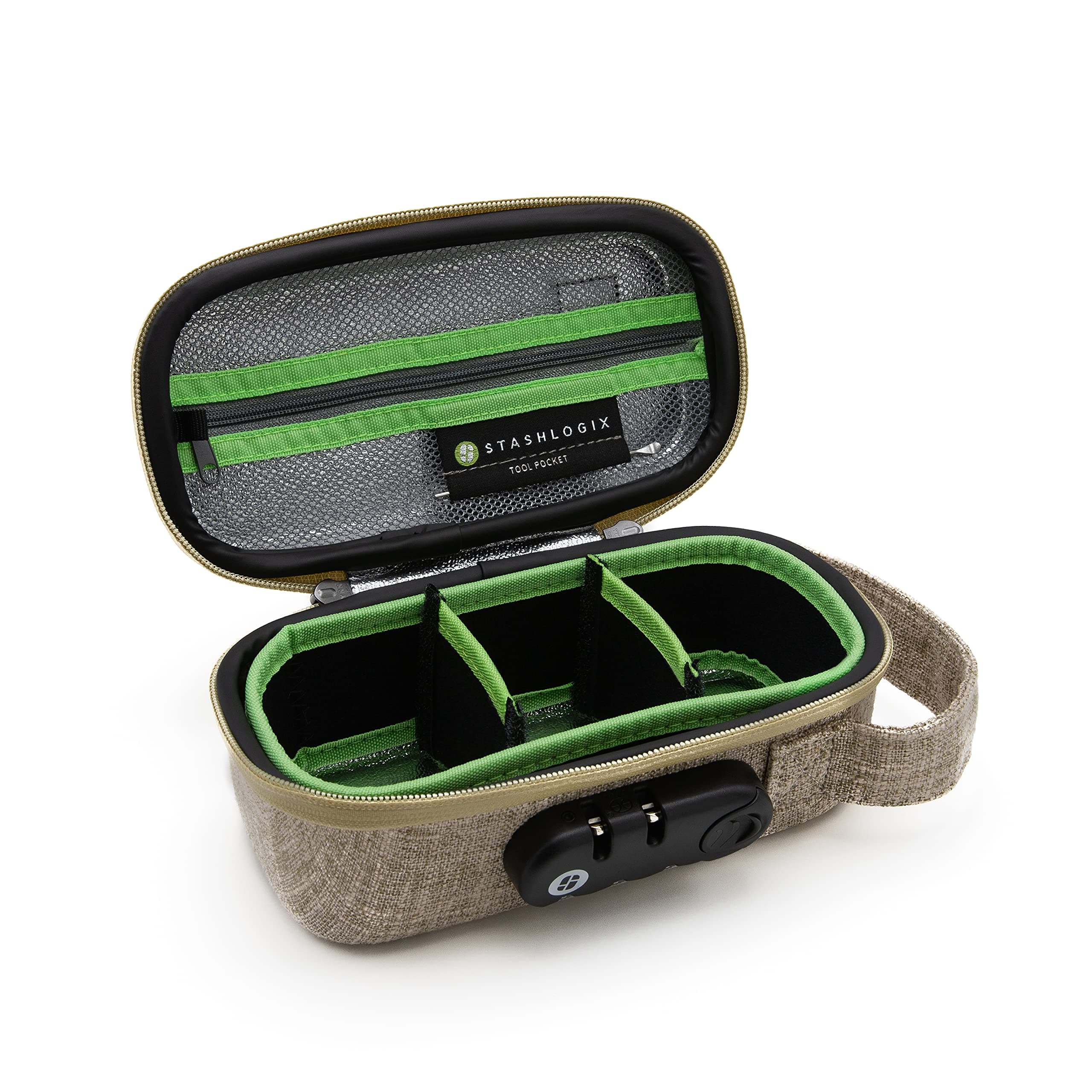 STASHLOGIX SMELL CONTROL BAG with Combination Lock Smell Free Storage Bag: The Silverton