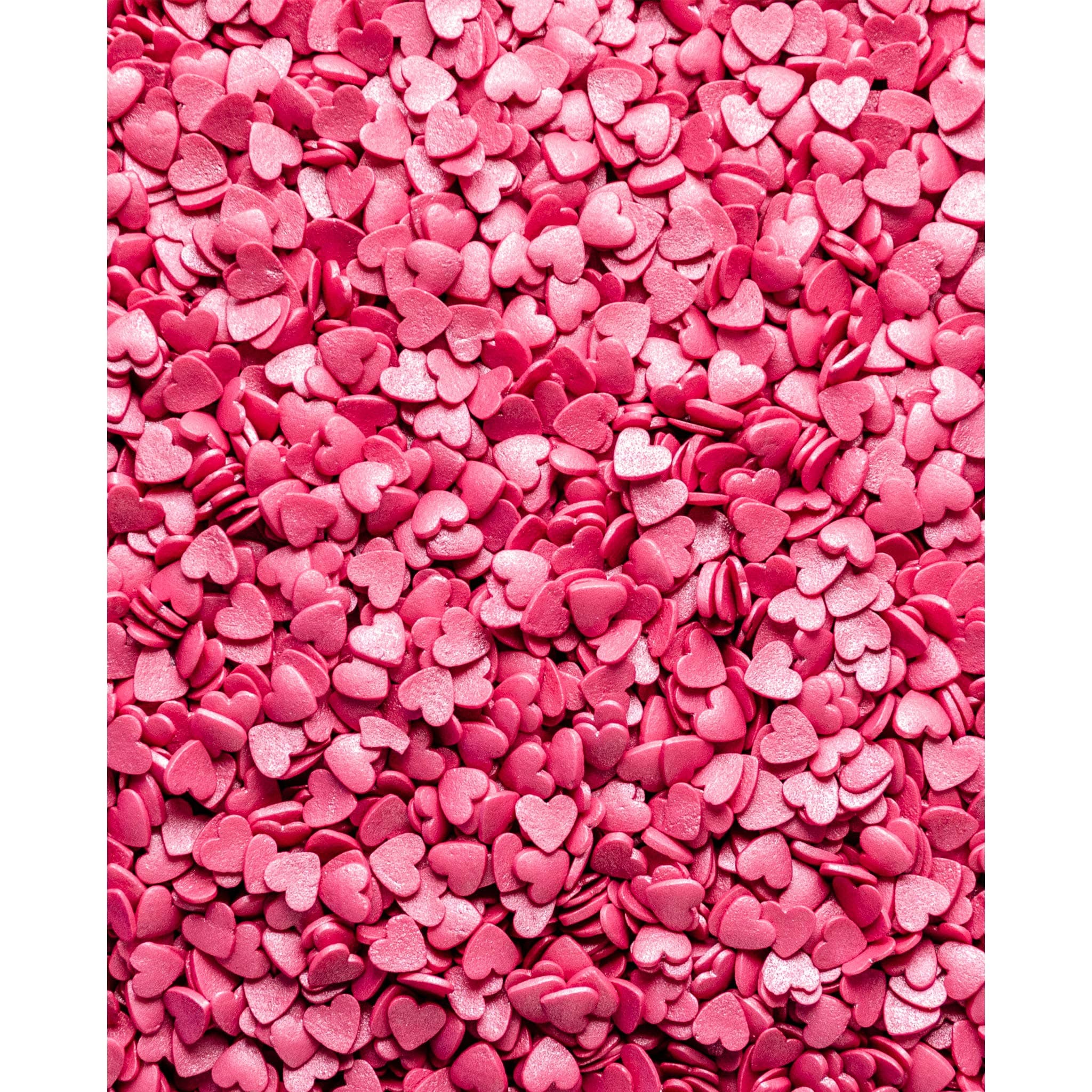 Simply Topps Glimmer Hearts Sugar Sprinkles, Deep Pink, 25 Grams