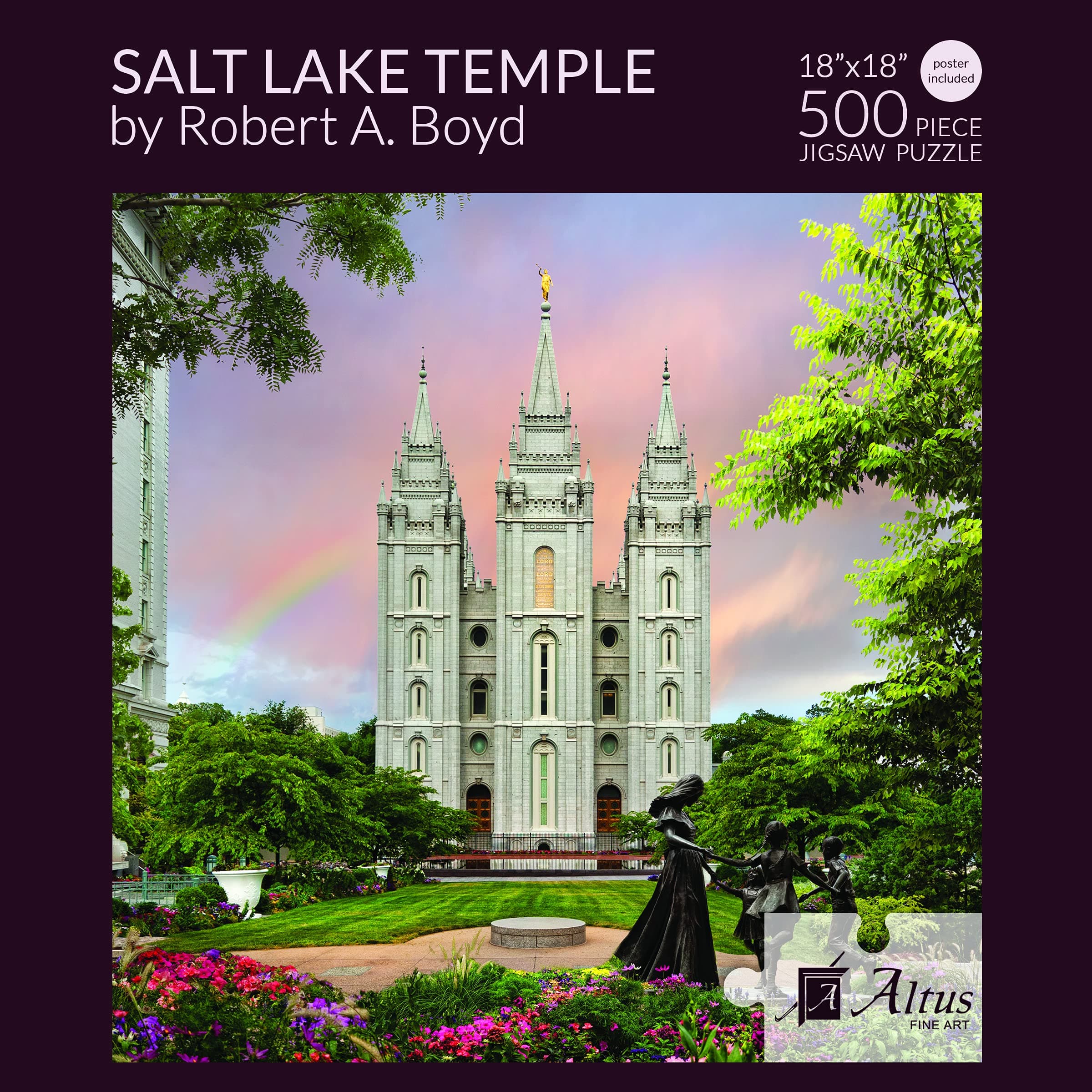 Salt Lake Temple Jigsaw Puzzle- 500 Piece | Robert A Boyd | LDS Temple Puzzle | Temple Puzzle | Salt Lake Temple Puzzle | Picture of Salt Lake Temple