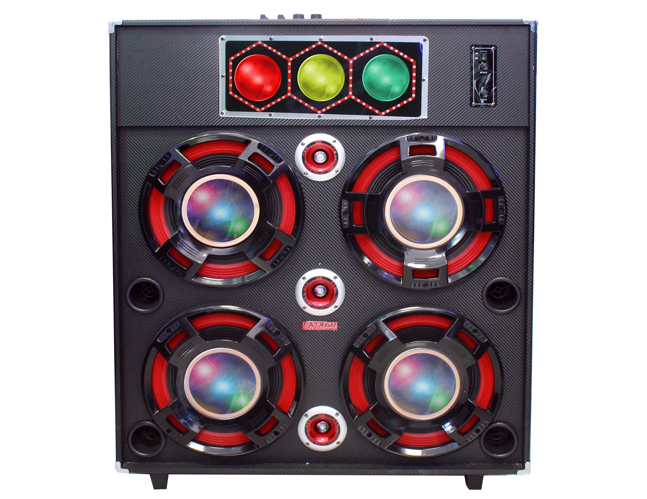 PLS5500BT Bluetooth 4000-Watt Speaker System with SD Card Reader, FM Input and Flashing DJ Lights