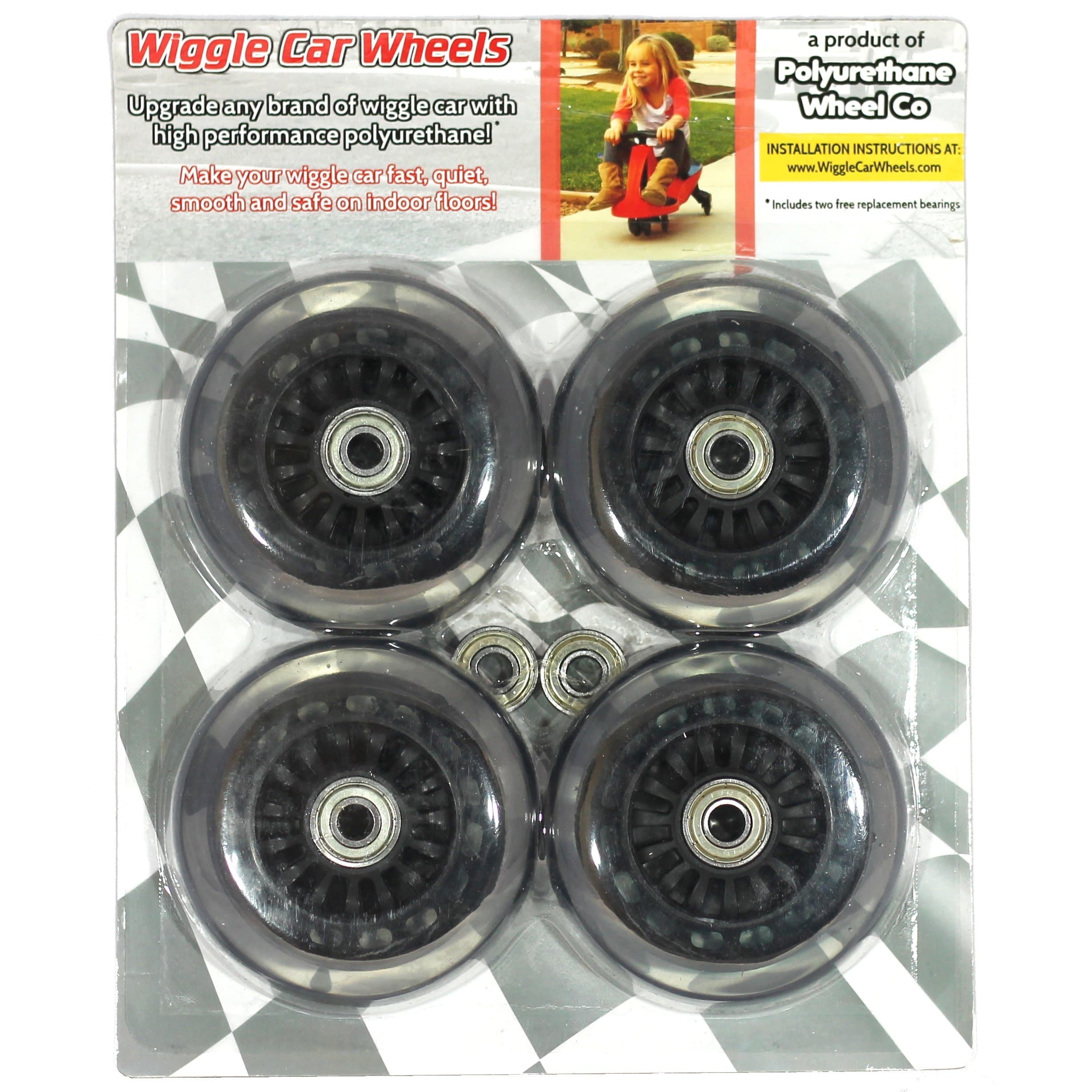 Plasma Car Polyurethane Replacement Wheels - Black