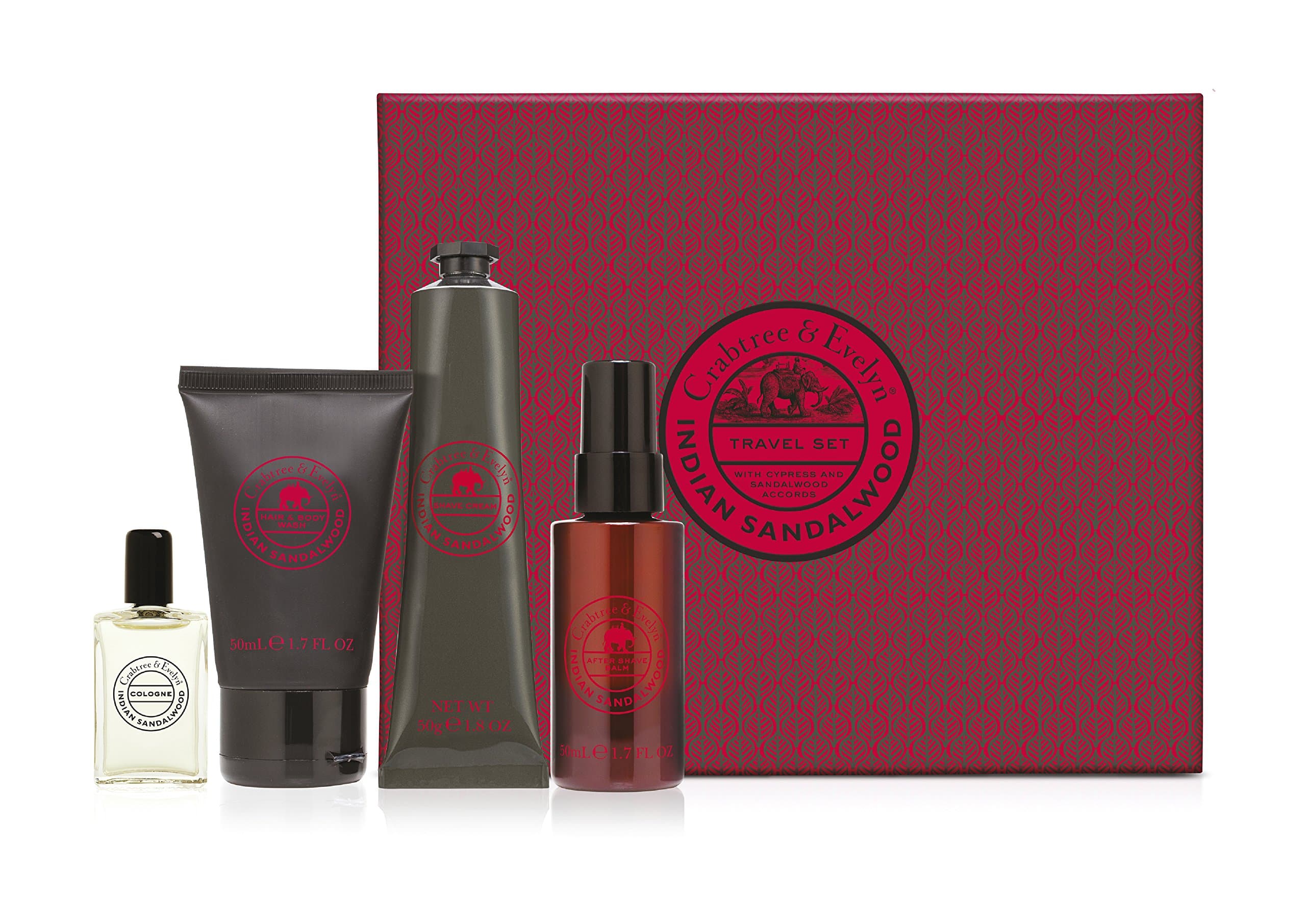 Crabtree & Evelyn Travel Set for Men, Indian Sandalwood