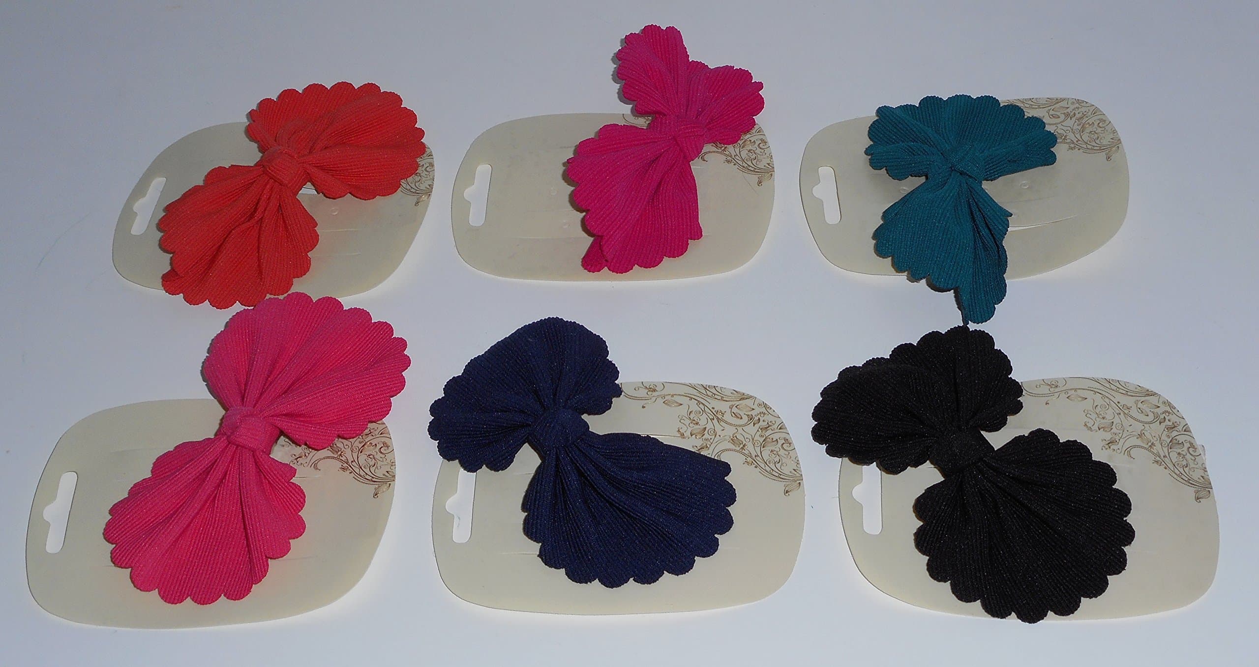 Pack of 4 Bow Hair Clips Set Girls/Ladies Hair Accessories