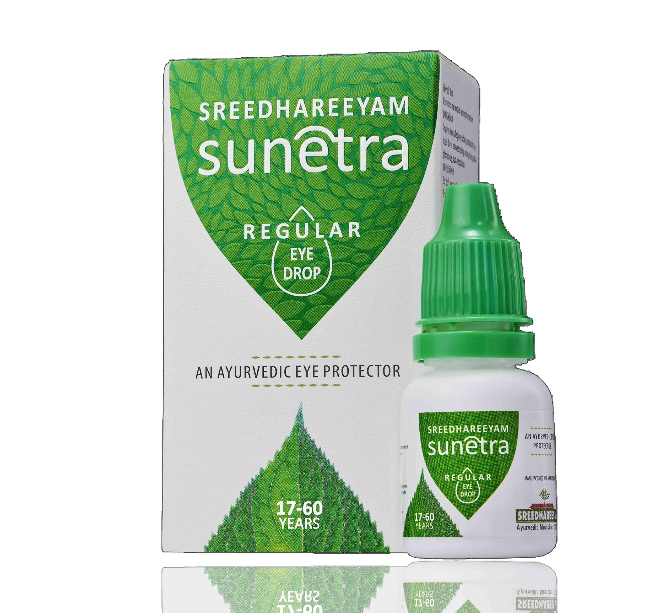 Sreedhareeyam Ayurveda Sunetra Regular Herbal Eye-drops (17-60 Years Age)