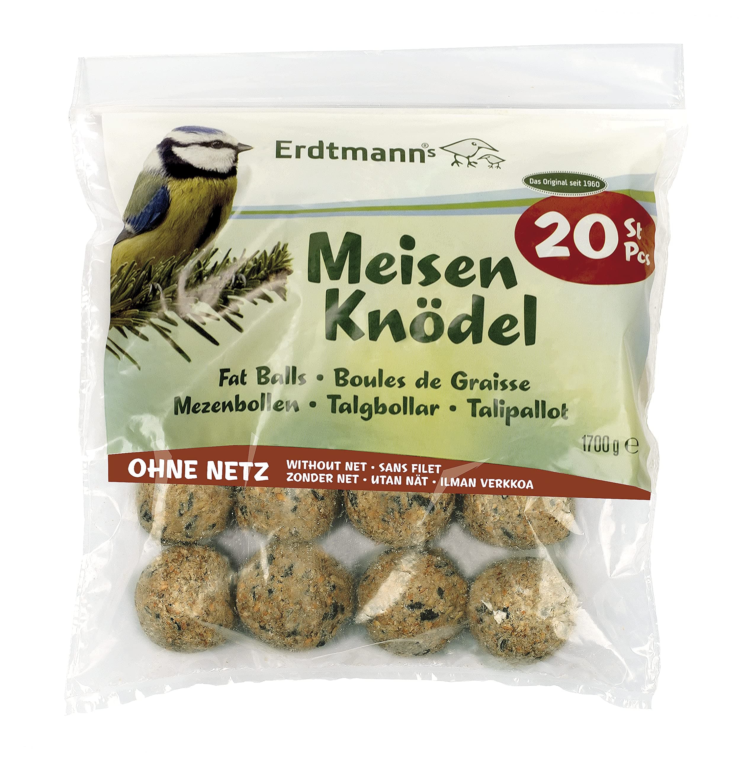 Erdtmann Suet Balls without Net, Pack of 20