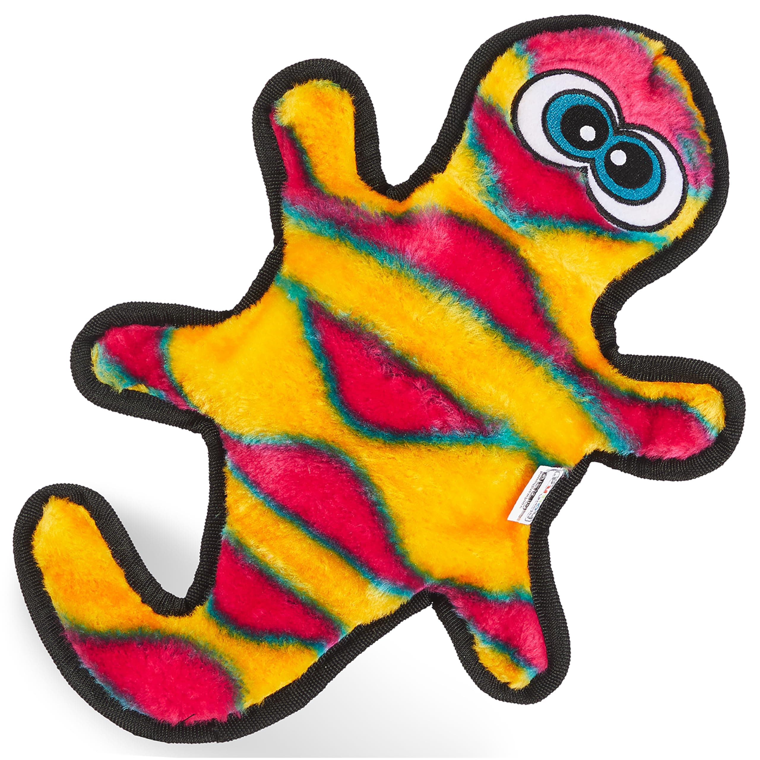 Outward Hound Durablez Medium Gecko Stuffing-Free Squeaky Plush Dog Toy for Puppies & Dogs - Interactive, Soft Yet Tough, No Mess, Jumbo Squeaker, Long-Lasting Play, 13.75 inch, Orange