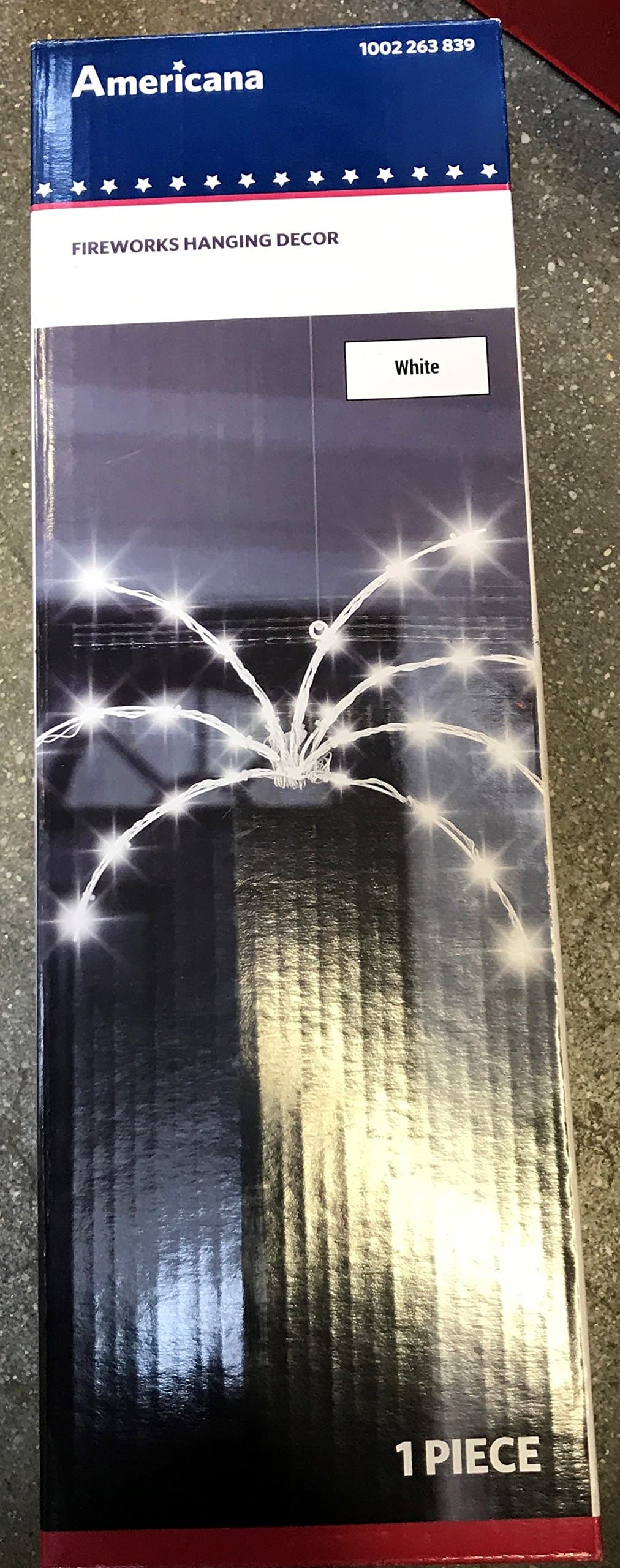 28-Light LED White Fireworks Hanging Light Decor Set Battery Operated