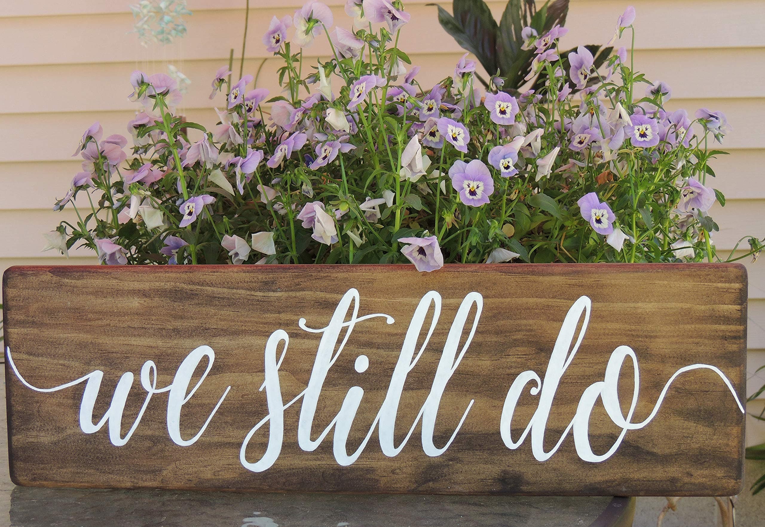 WE Still DO Sign Hand Printed Rustic Wood Sign Vow Renewal Wedding Sign propAnniversary Gift Anniversary Photo PropVow Renewal Photo Prop