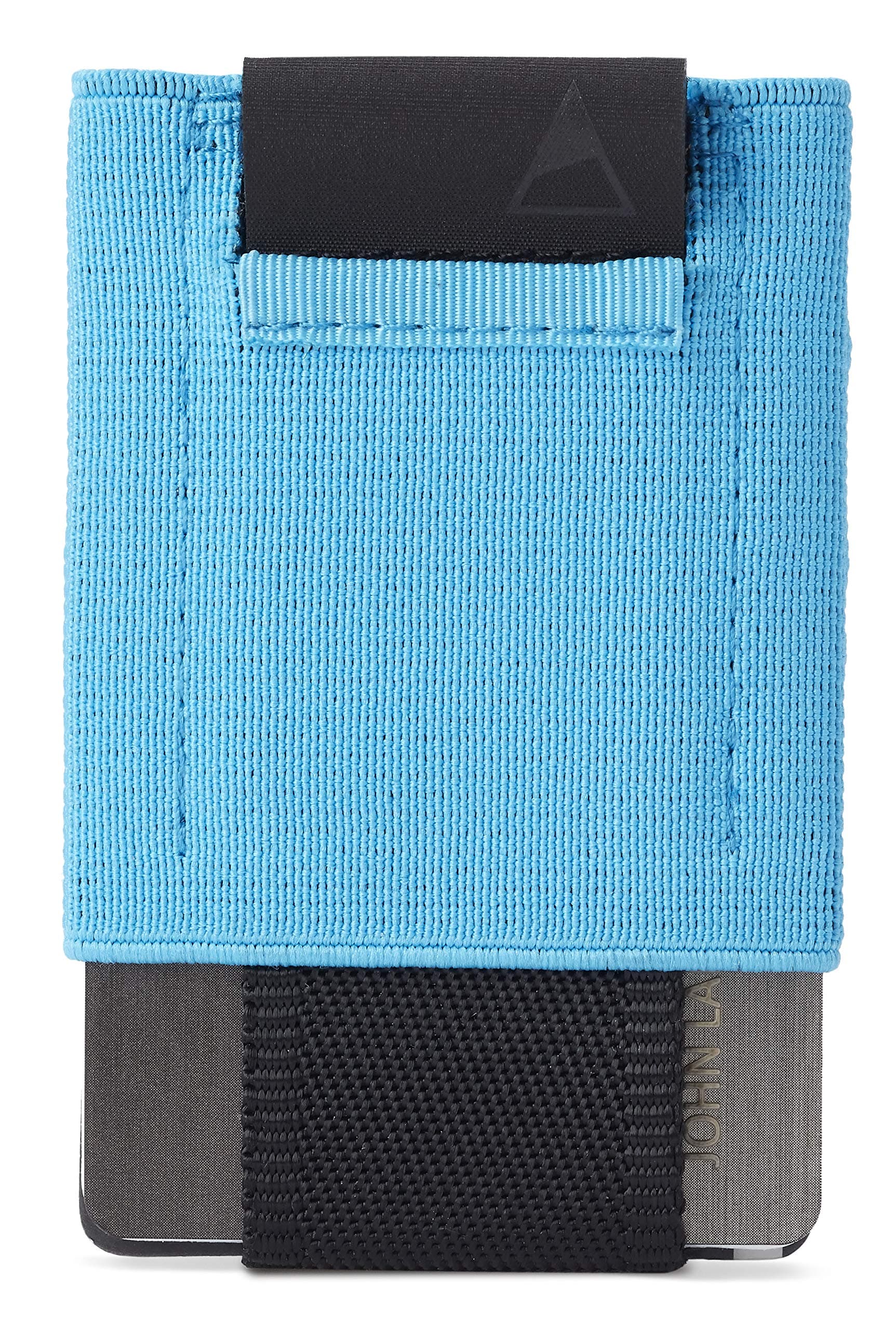 Slim Minimalist Front Pocket Wallet For Men and Women, Holds 4-15 Cards, with Hidden Cash and Key Pocket, Electric Blue V2, Minimalist