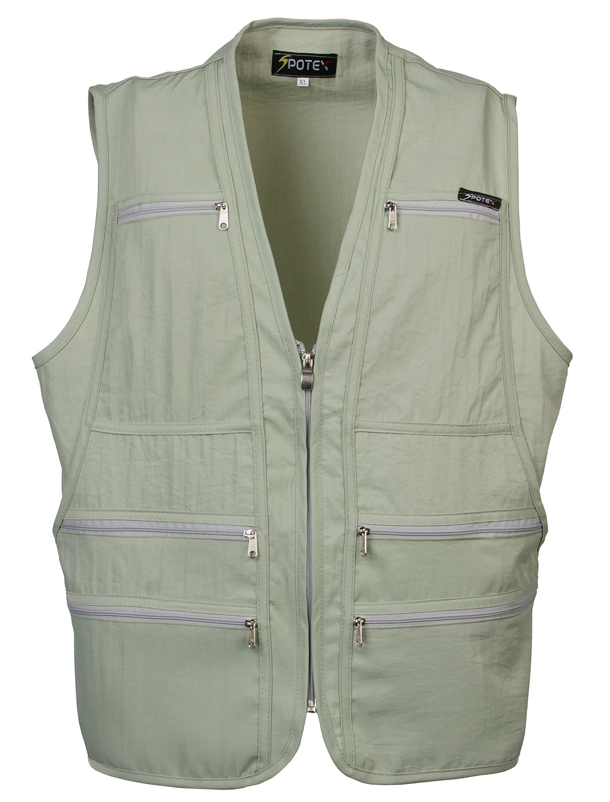 Men's 9 Pockets Work Utility Vest Military Photo Safari Travel Vest Workwear Jacket