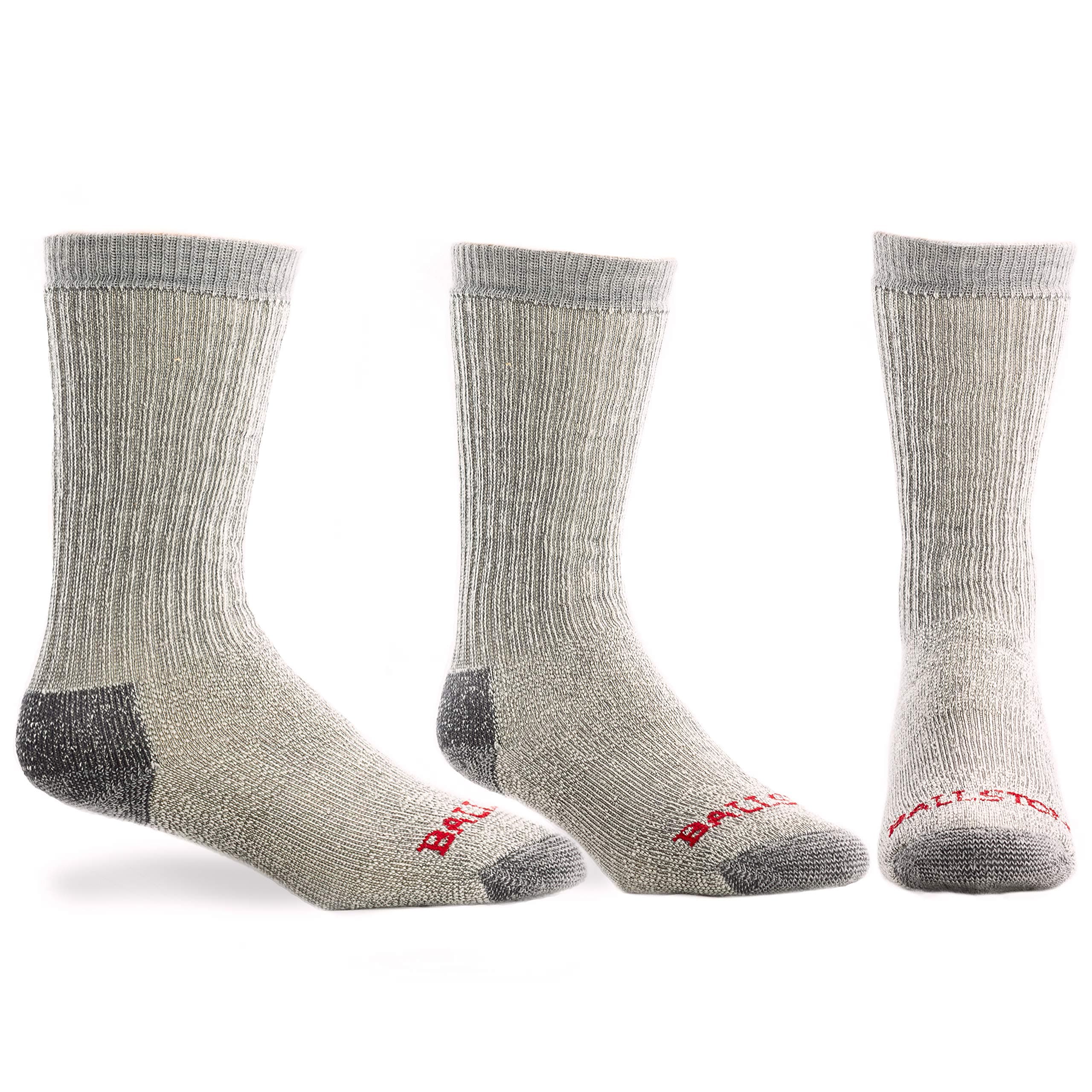 Ballston83% Wool Heavyweight Expedition Weight Hunting Socks - 3 Pairs for Men and Women