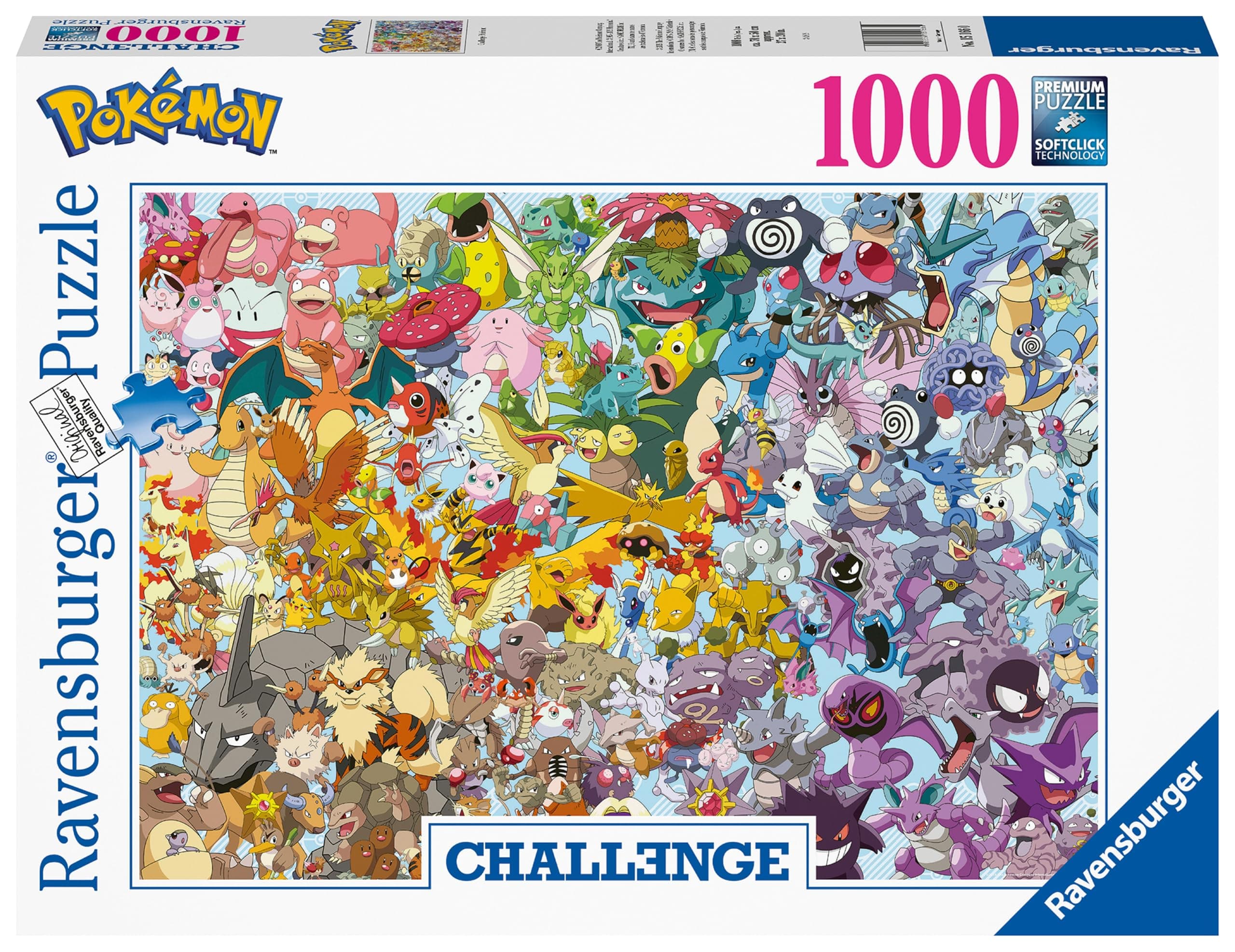 Pokémon 1000 Piece Challenge Jigsaw Puzzle for Adults and Kids Age 12 Years Up
