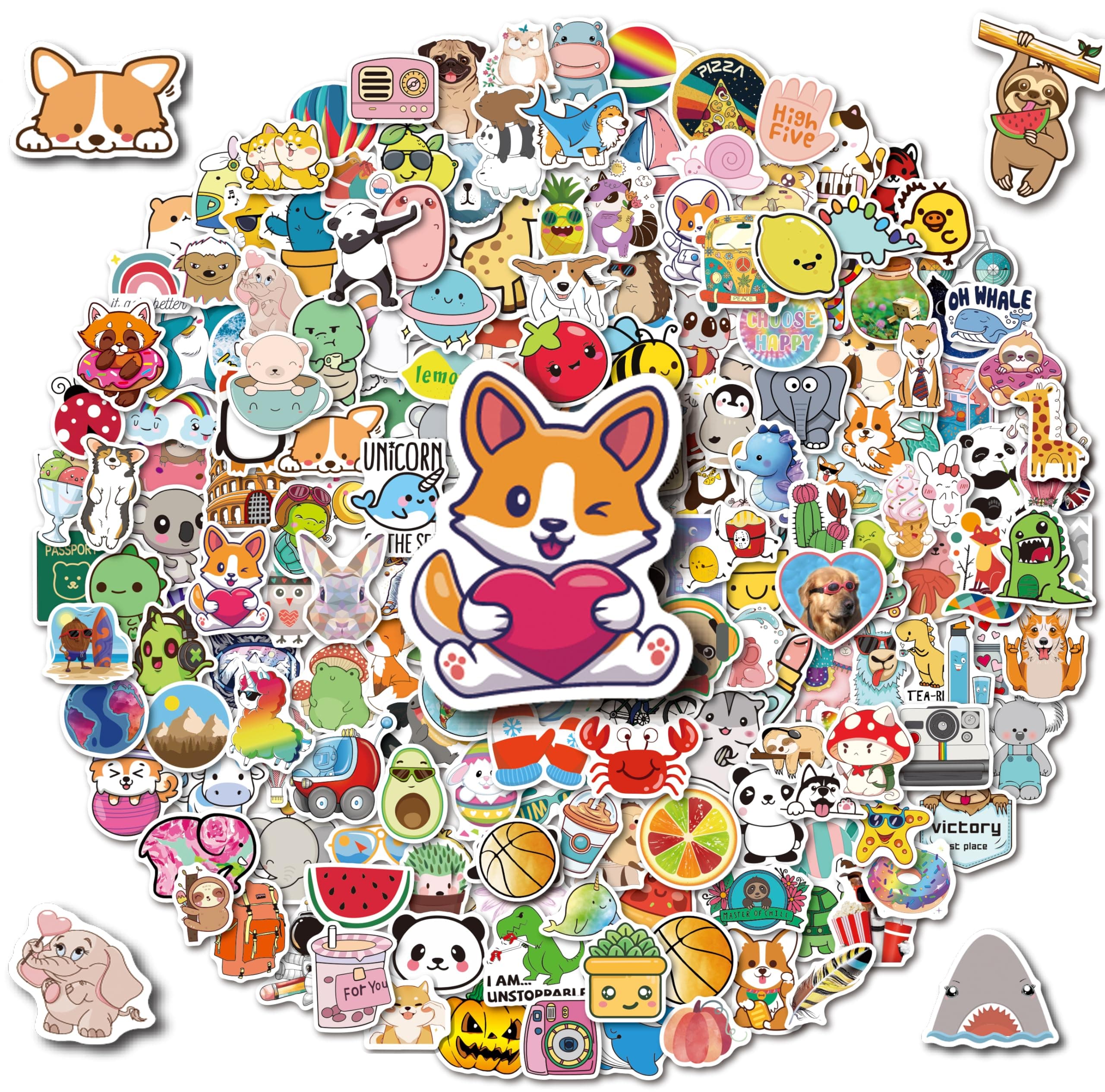 200PCS Waterproof Vinyl Stickers for Water Bottles, Cute Kids Stickers for Classroom, Teacher Prizes & Classroom Must Haves
