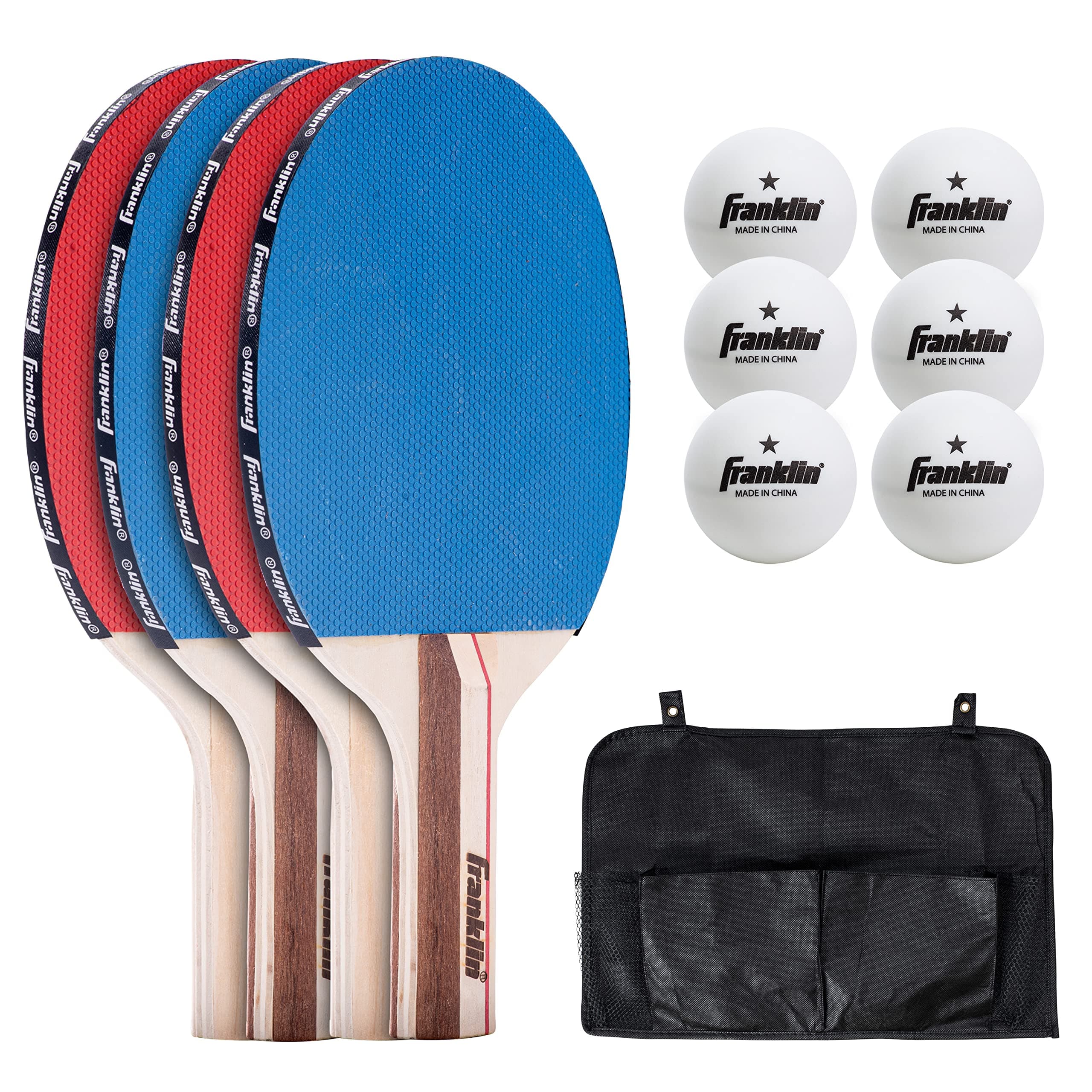 Franklin Sports Ping Pong Paddle Set with Balls - 2 Player & 4 Player Table Tennis Paddle Kit - Full Ping Pong Starter Kit