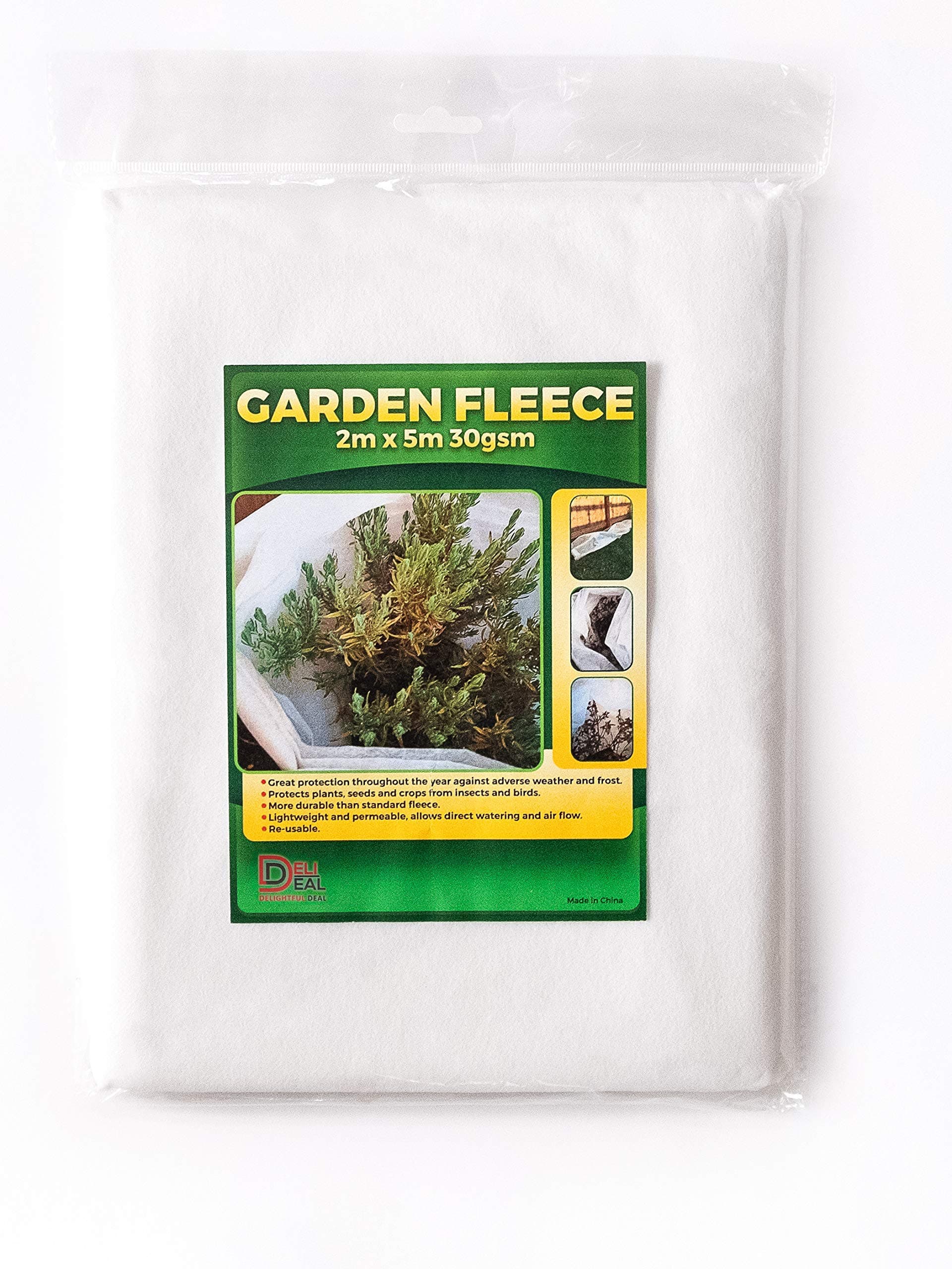 Garden Fleece 30gsm, Horticultural Fleece 2m x 5m for Plants, Plant Fleece Frost Protection, Non-Woven Fabric Cover Frost Protection for Plants, Cover From Birds and Insects…