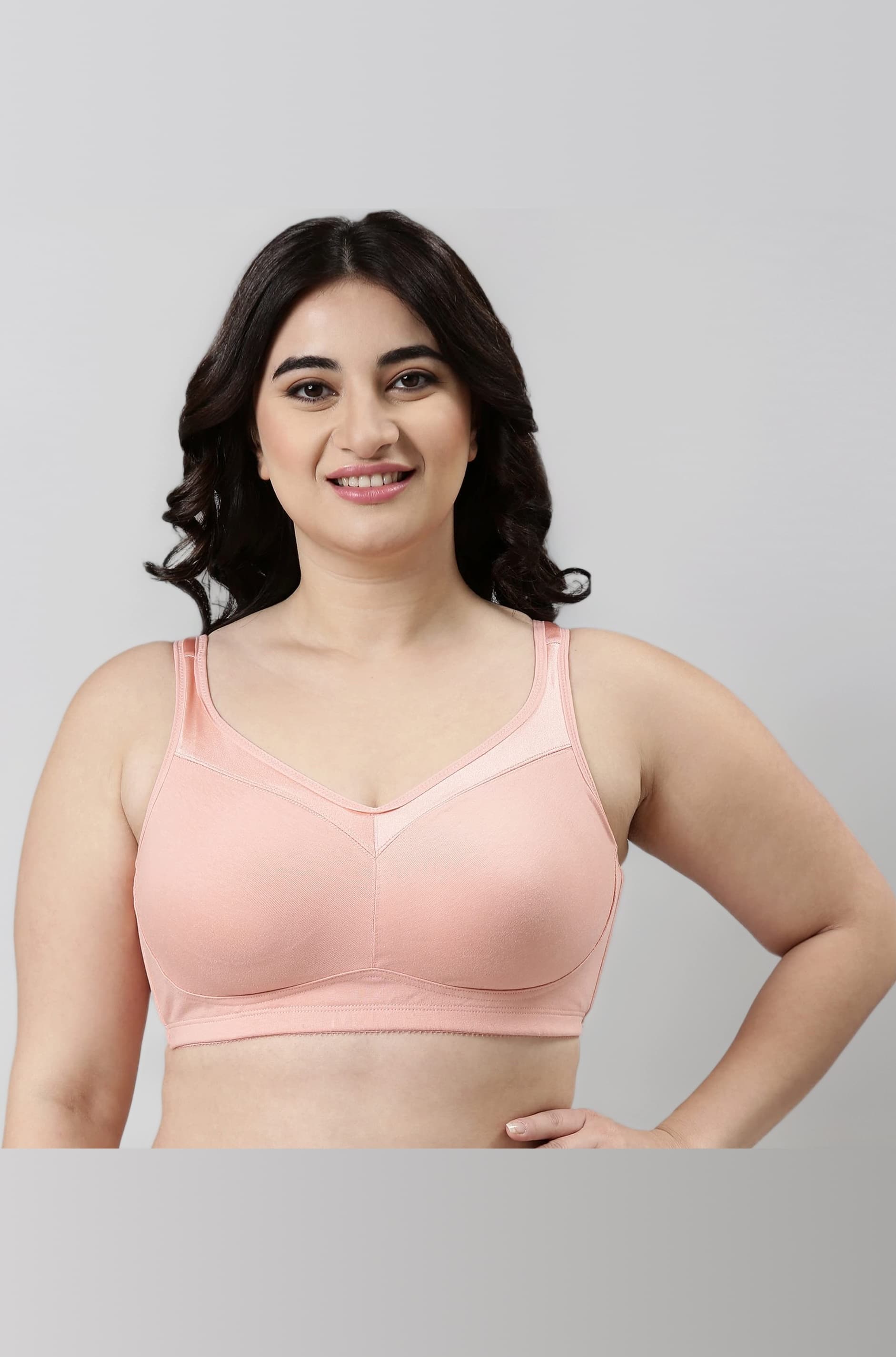 Enamor Full Support Super Lift Women's Cotton Everyday Minimizer Bra - Non Padded, Wirefree, Full Coverage - A112 (Available in Plus Sizes)