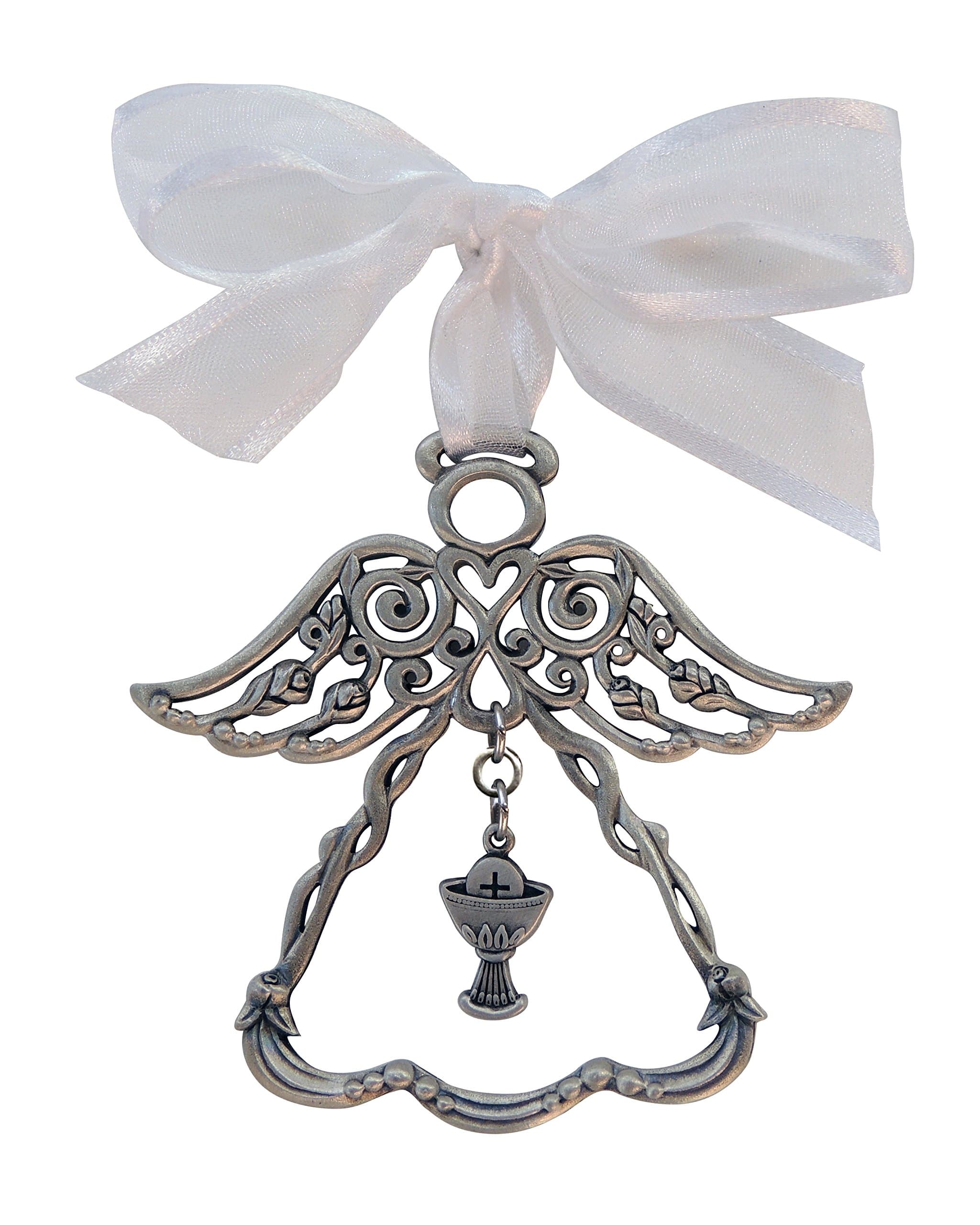 CA Gifts First Holy Communion Rosebud 2.5 Inch Angel Ornament