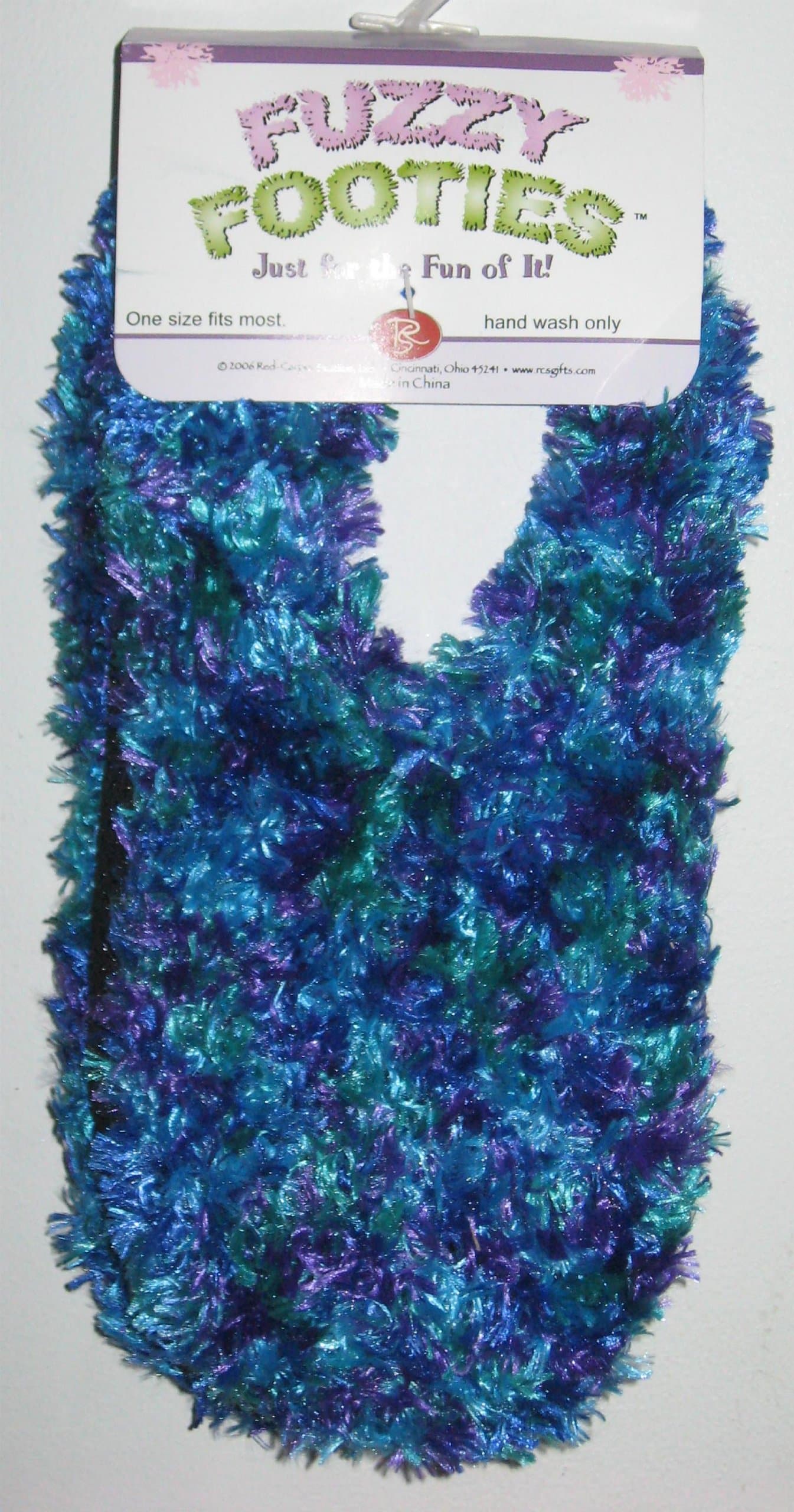 Red Carpet Studios Nubbie Fuzzy Footies Womens One Size Fits Most Polyester and Spandex Slip Resistant Slippers