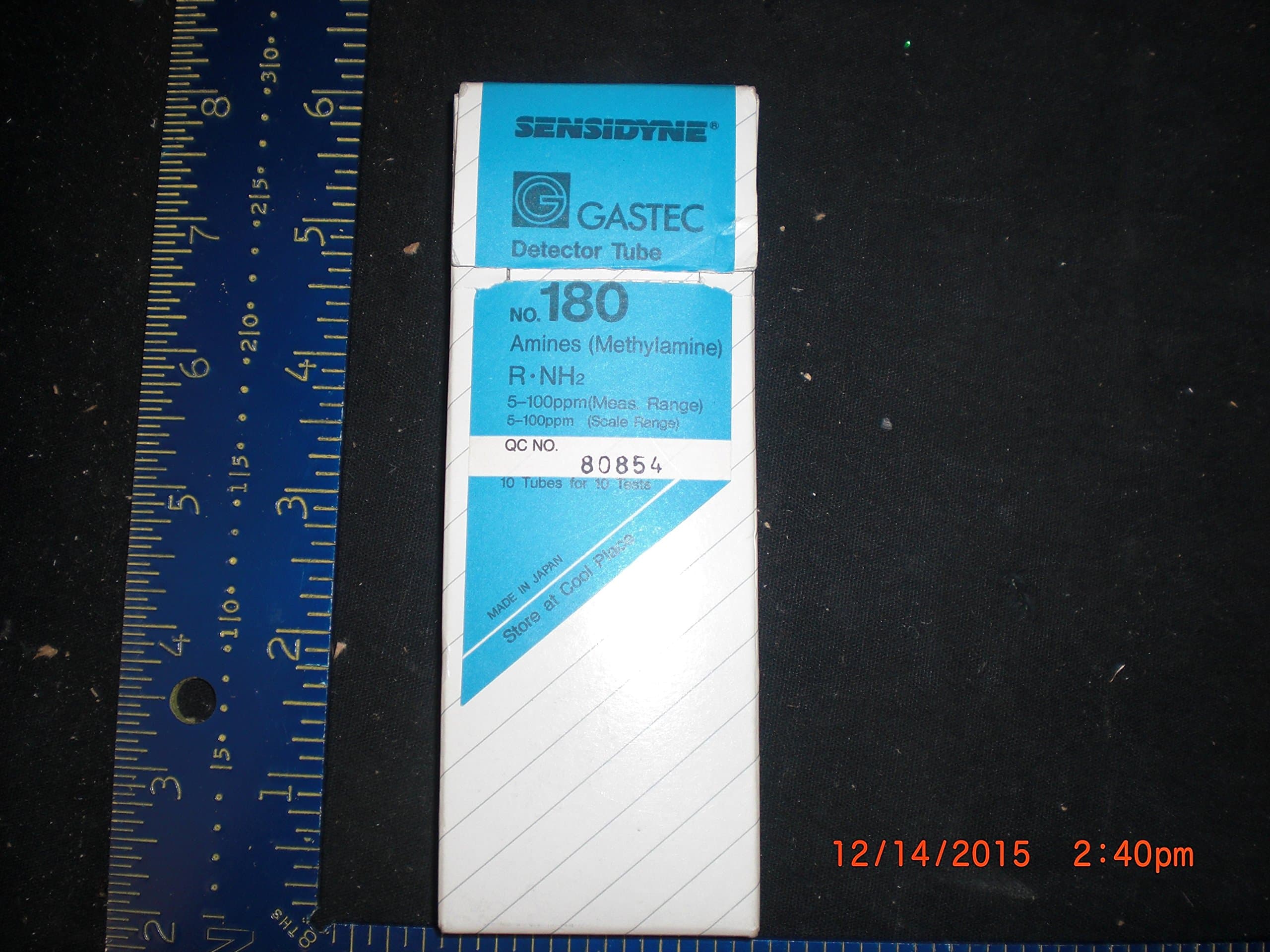 SENSIDYNE 180-Gastec Detector Tube Amines EXP2001