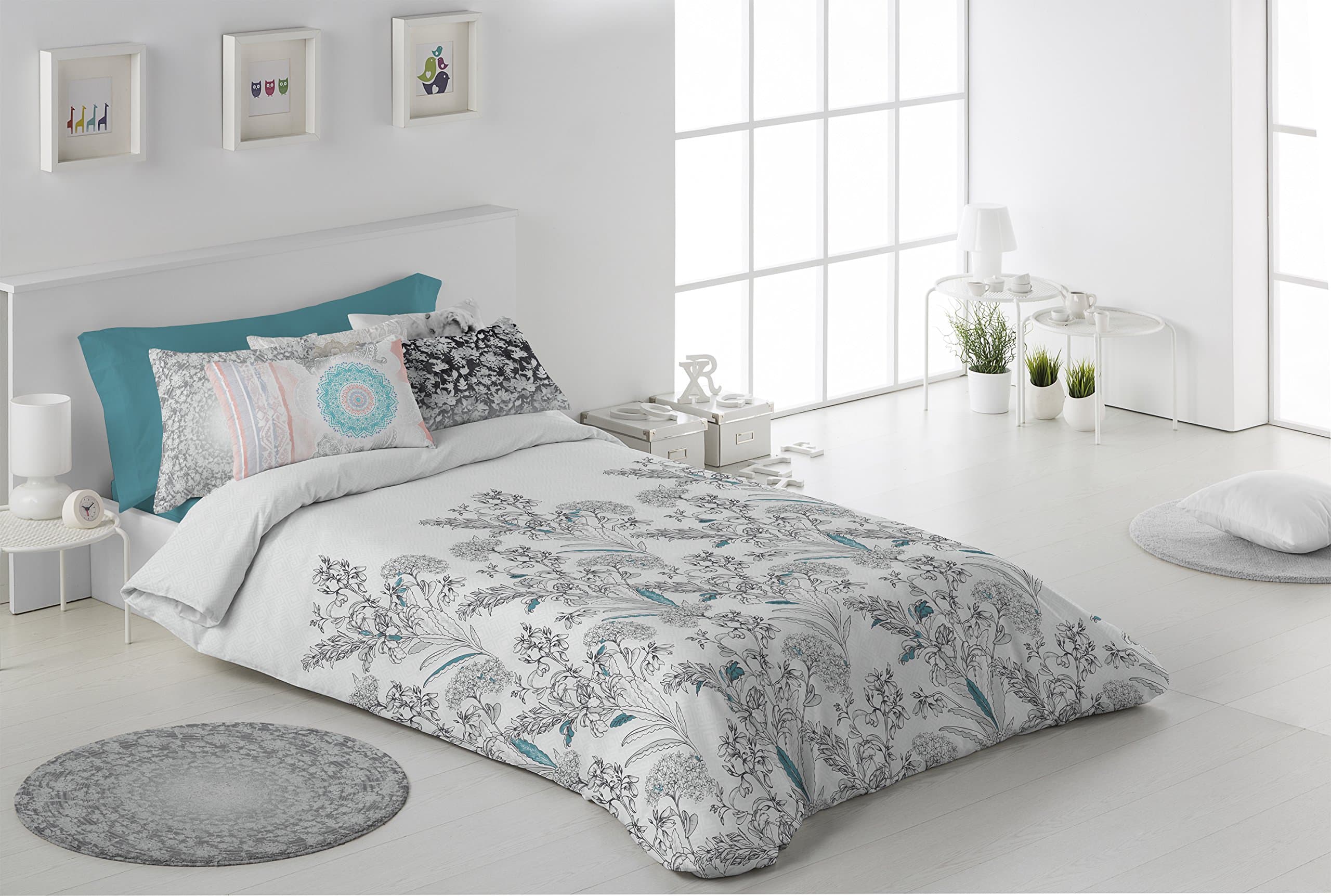 Secaneta Liceo Duvet Cover + Pillowcase + Fitted Sheet for 105 cm Bed 180 x 240 cm Multi-Coloured