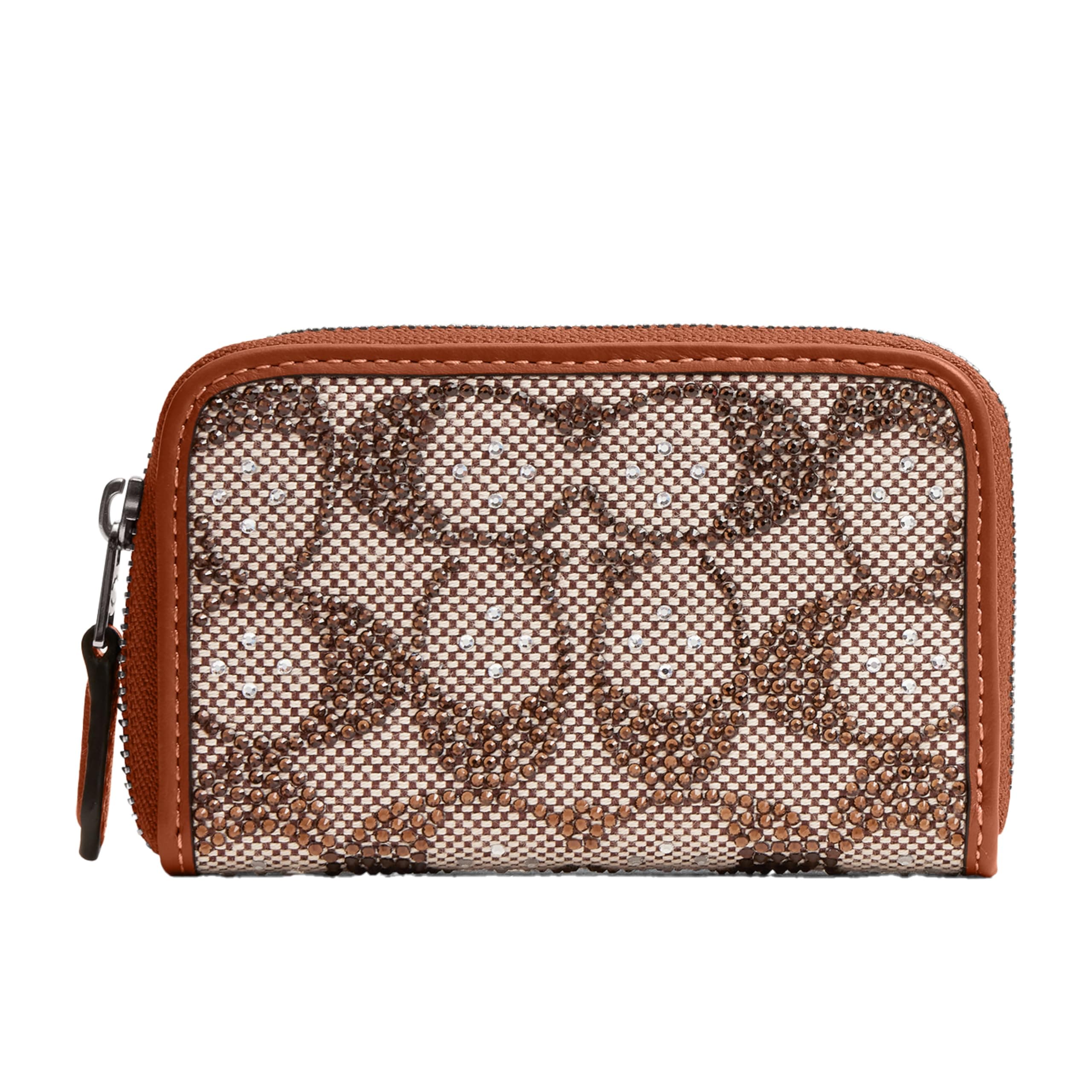 Women's Crystal Signature Jacquard Essential Small Card Case