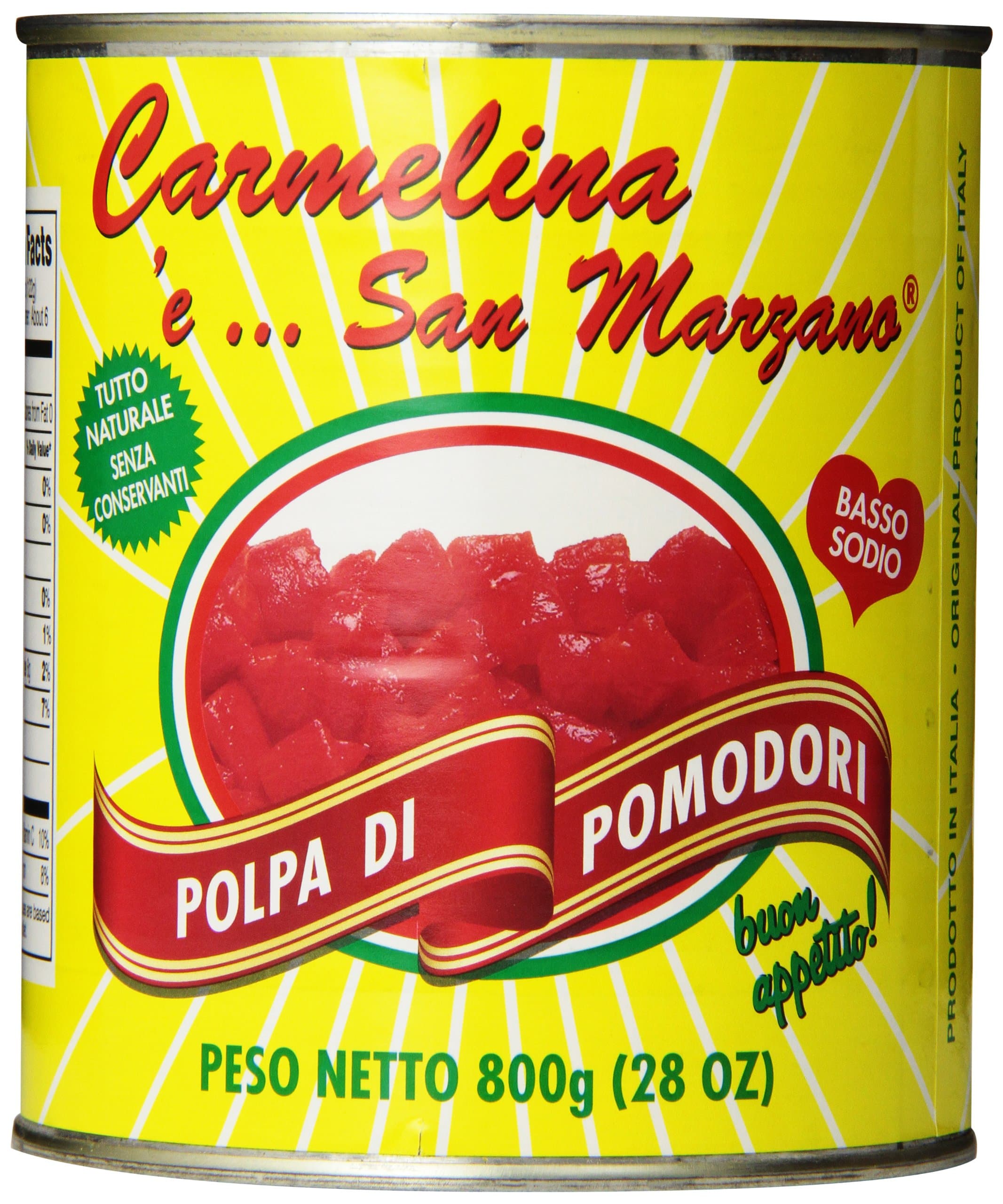 Carmelina Tomato Puree with Italian Chopped Tomatoes, 28-Ounce (Pack of 6)