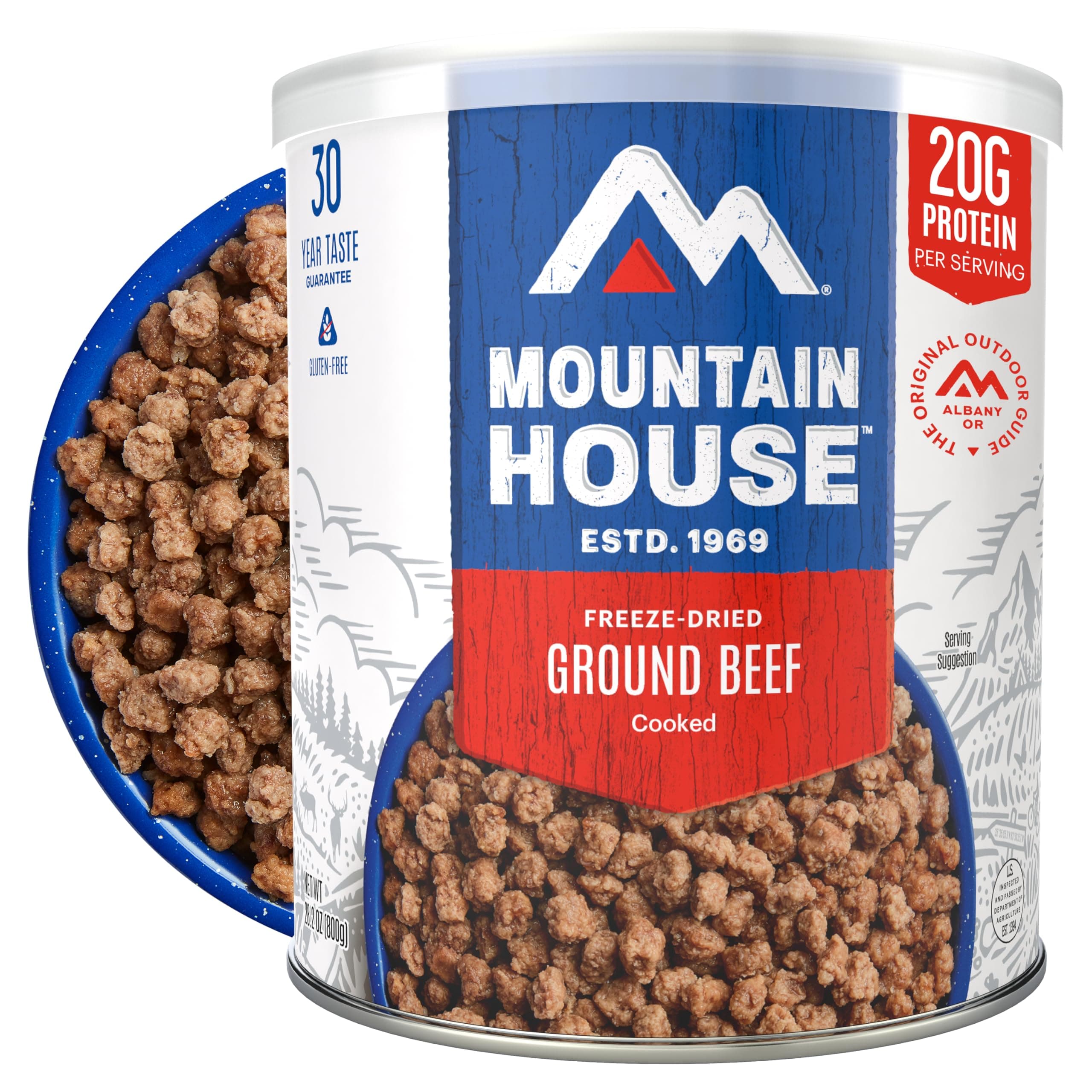 Cooked Ground Beef | Freeze Dried Survival & Emergency Food | #10 Can | Gluten-Free