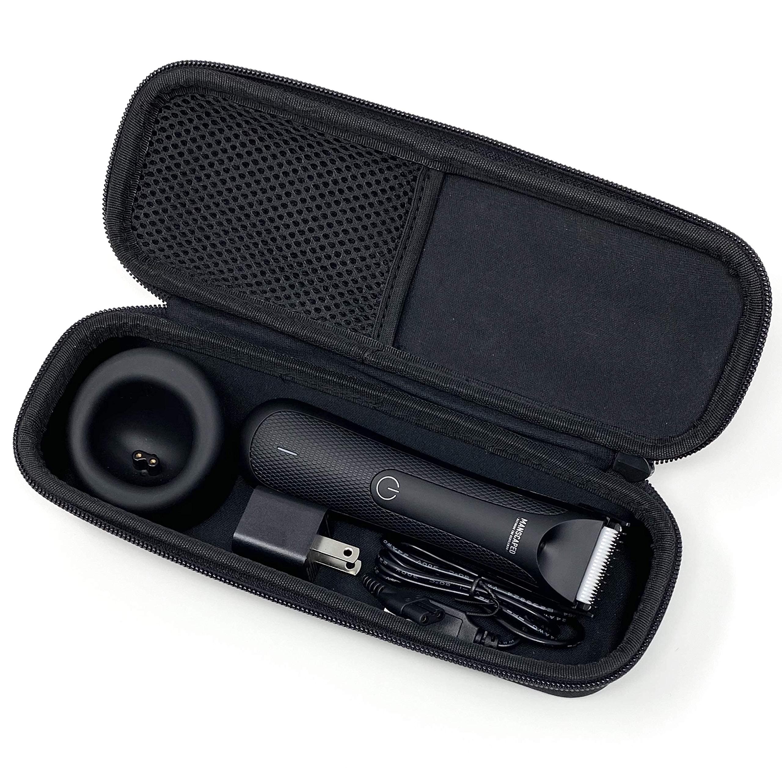 Hard Case for Manscaped Lawn Mower 5.0, 4.0 or 3.0 Trimmer - Protective Travel Toiletry Organizer for Trimmer and Accessories, for Grooming, Shaving and Essentials - Case Only