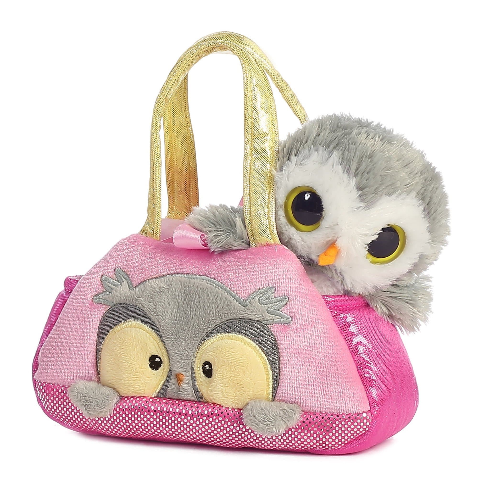 Fashionable Fancy Pals™ Peek-A-Boo™ Owl Stuffed Animal - Plush with Stylish Purse for Dress Up Fun - Perfect for Kids 3+ Years, Costumes, and Birthdays - Multicolor 7.5 Inches