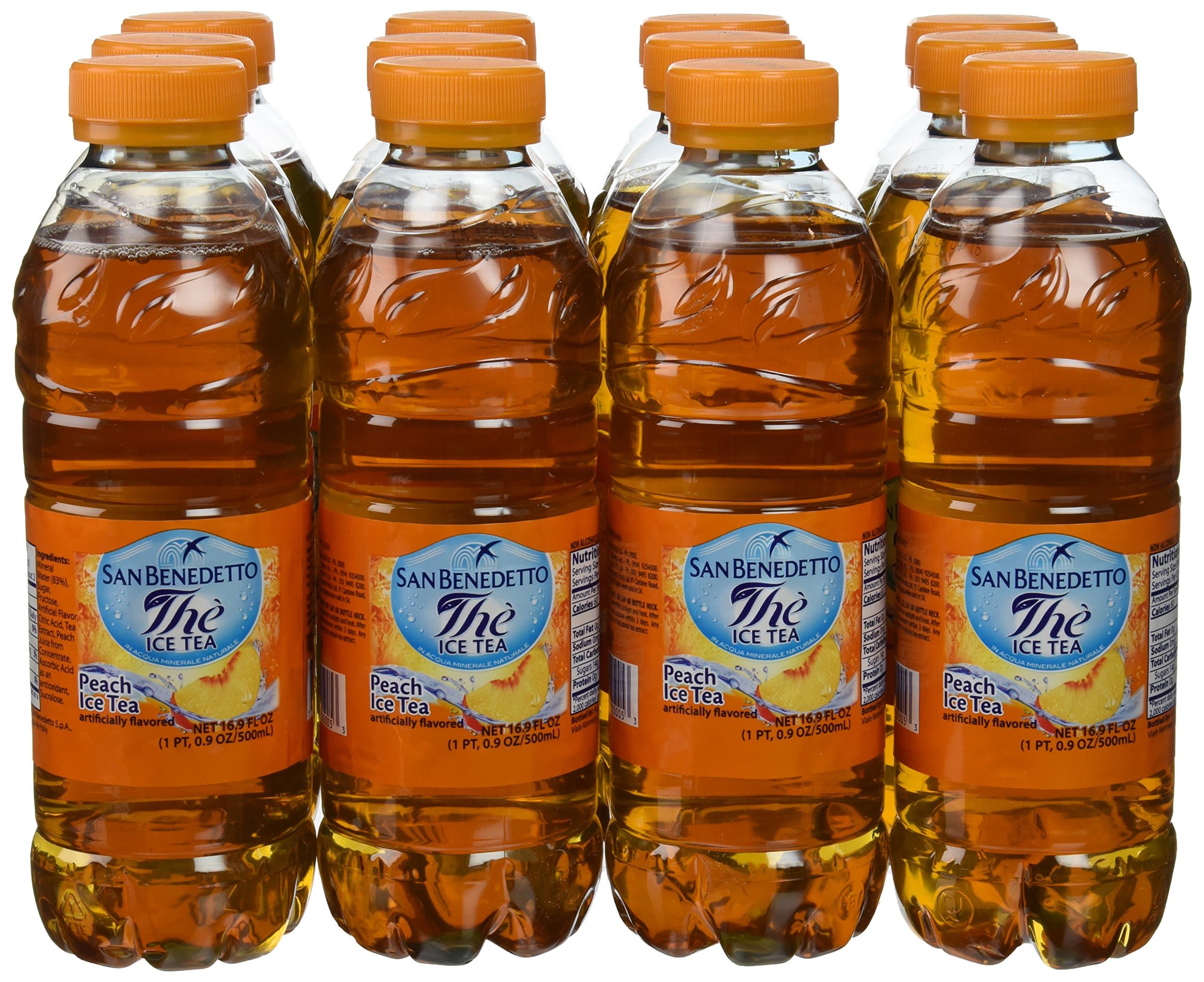 San Benedetto Peach Ice Tea (Pack of 24) - 16.9 Fl Ounce Each