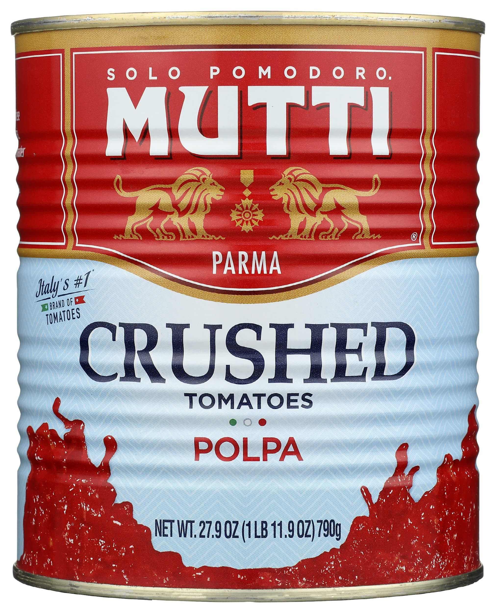 MuttiFinely Crushed Tomatoes, No Additives or Preservatives, Vegan, Gluten Free & Non-GMO, 28 Oz (Pack of 6)
