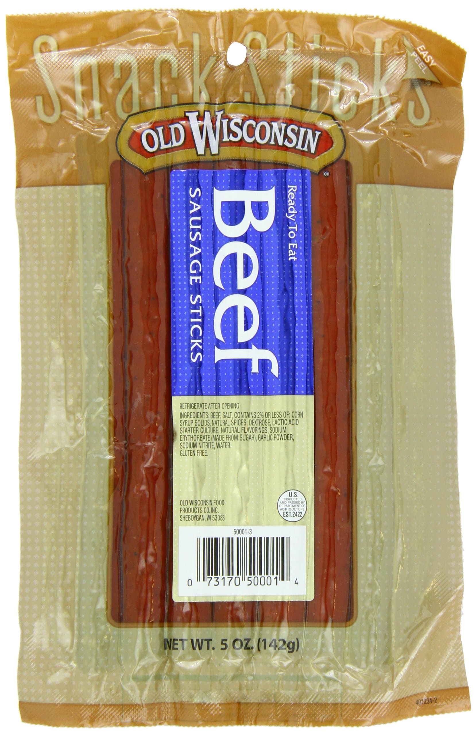 Old Wisconsin Beef Deli Sticks, 5 Ounce Package
