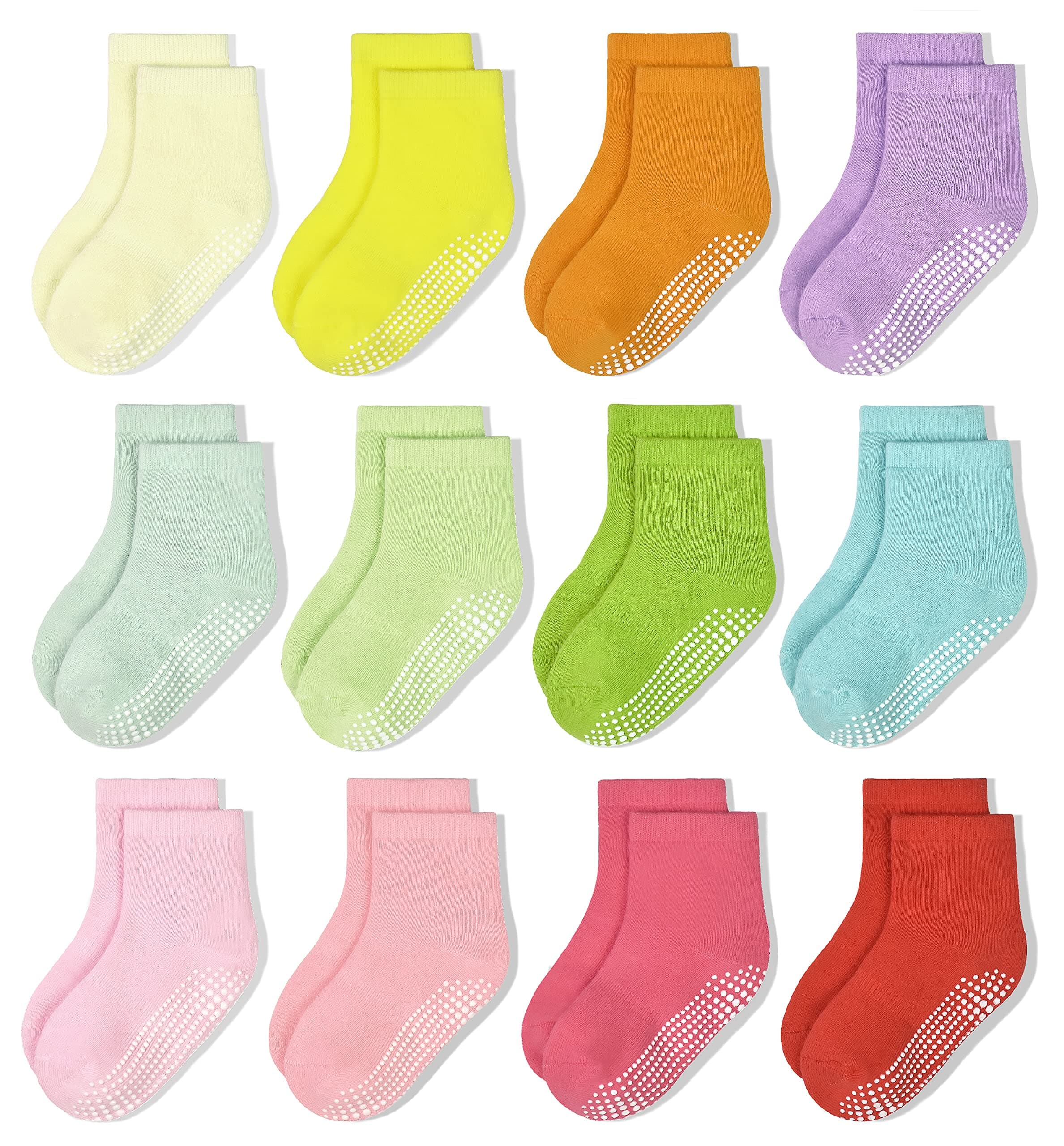 HYCLES Non-Slip Toddler Socks With Grips Kids Anti Slip Sticky Socks For Infant 1-10 Years Kids Toddler Slipper Socks