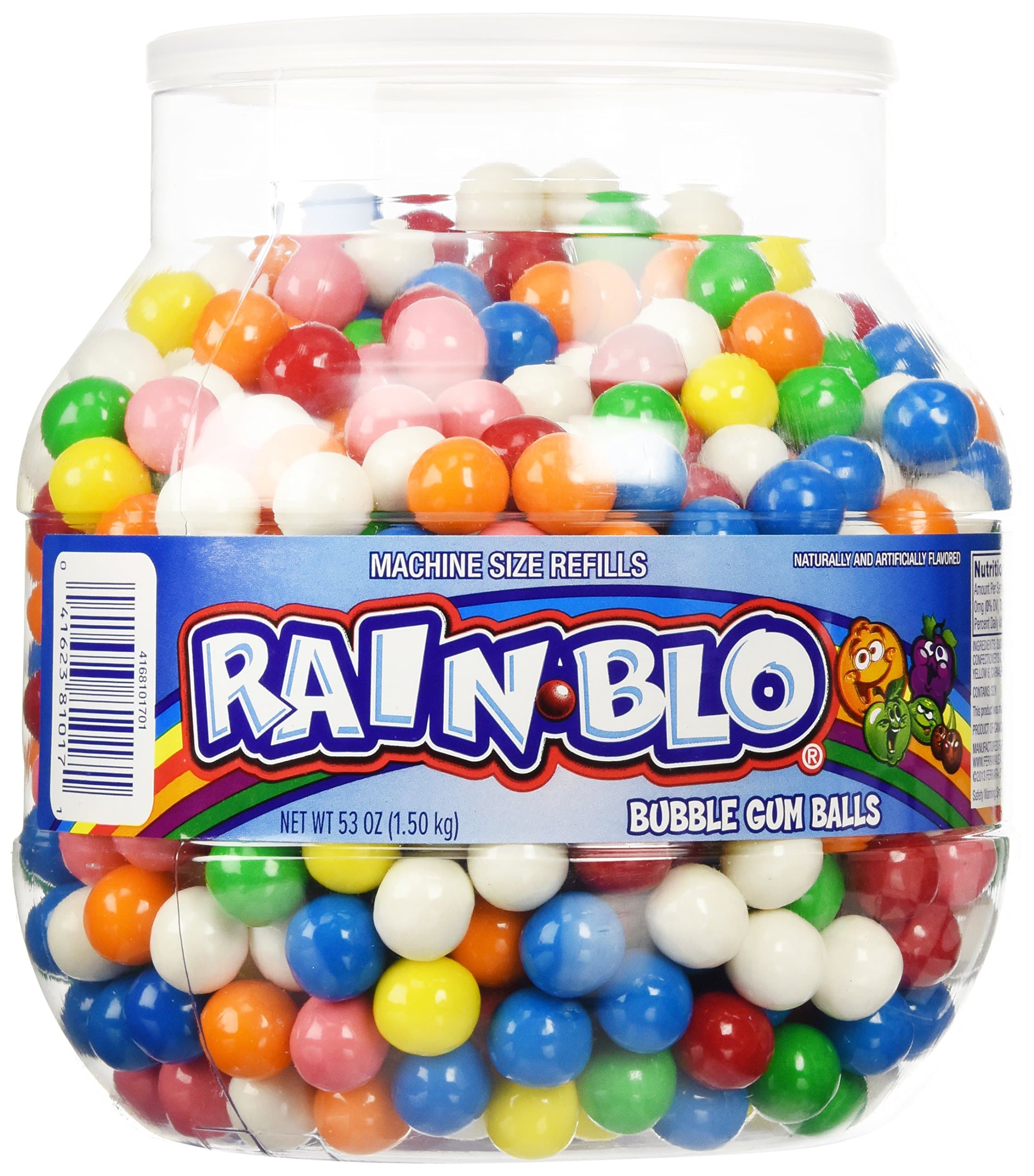 RAIN-BLO Bubble Gum Balls, 53 Ounce Jar