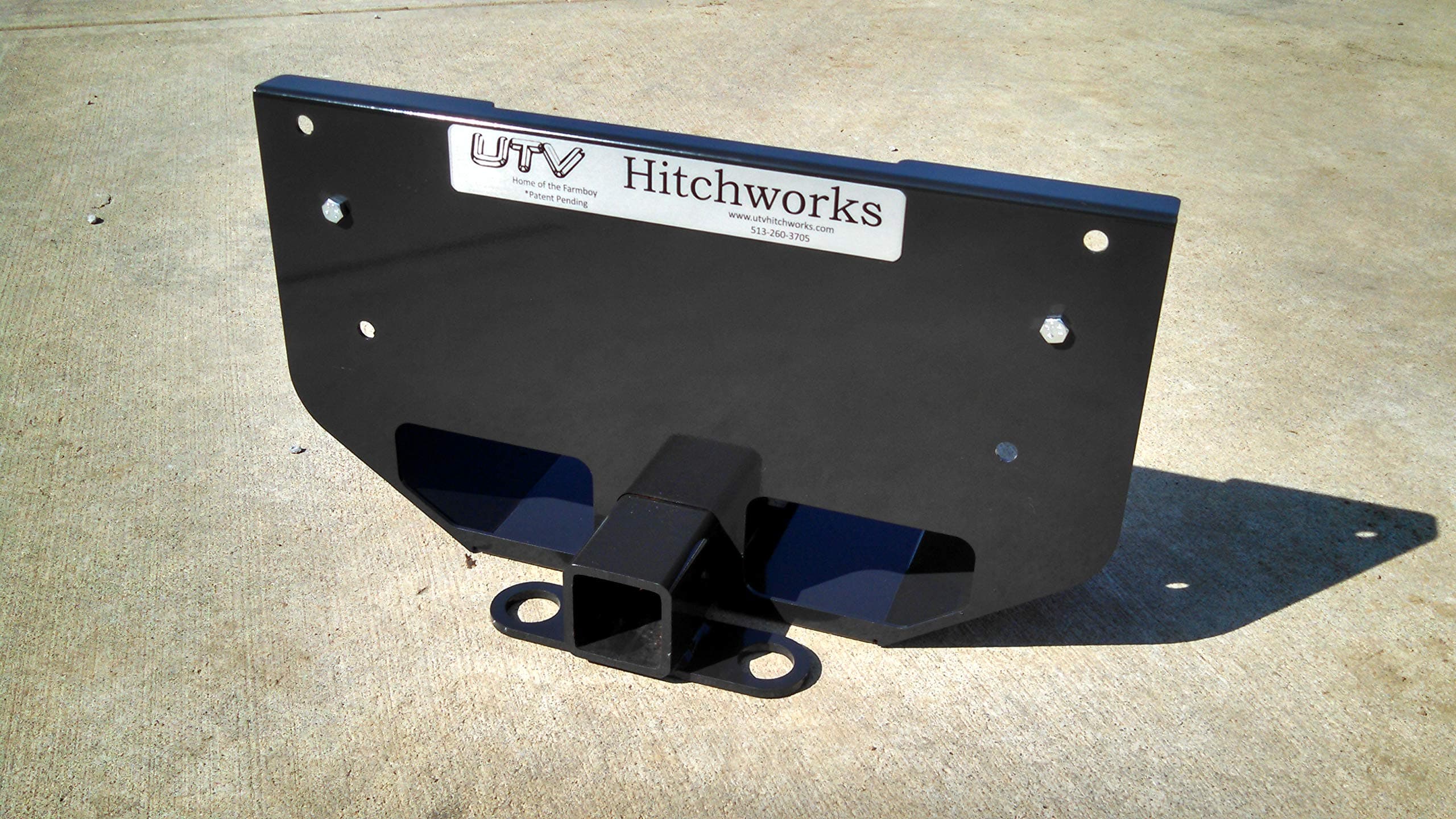 UTV Hitchworks(UTV-XSE) Skid Plate and Receiver Hitch Extension, Black