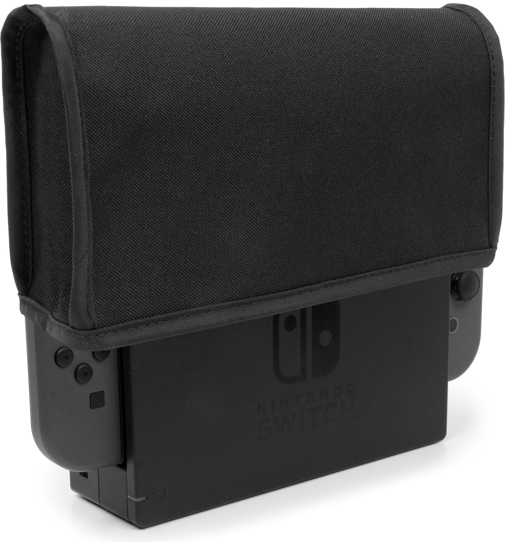Nintendo Switch Dust Cover by Foamy Lizard ® THE ORIGINAL MADE IN U.S.A. TexoShield (TM) premium ultra fine soft velvet lining nylon dust guard with back cable port (For Docked Console)