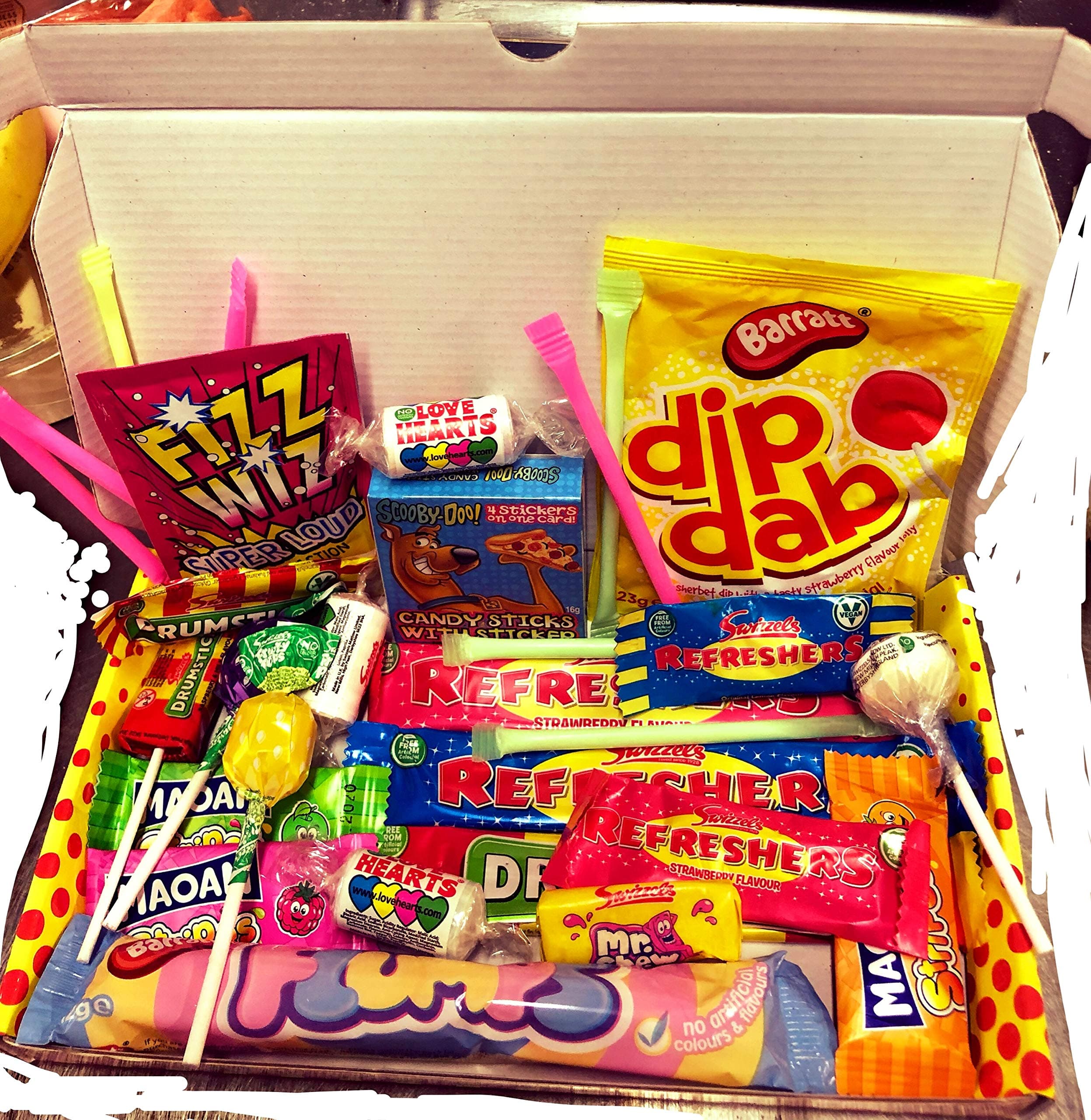 Dandy Candy Eighties (80's) Retro Sweets and Candy Letterbox Friendly Gift Box - The Perfect Affordable Gift for Any Occasion with The Best Selection Ever - Great Stocking Fillers and Christmas Gifts