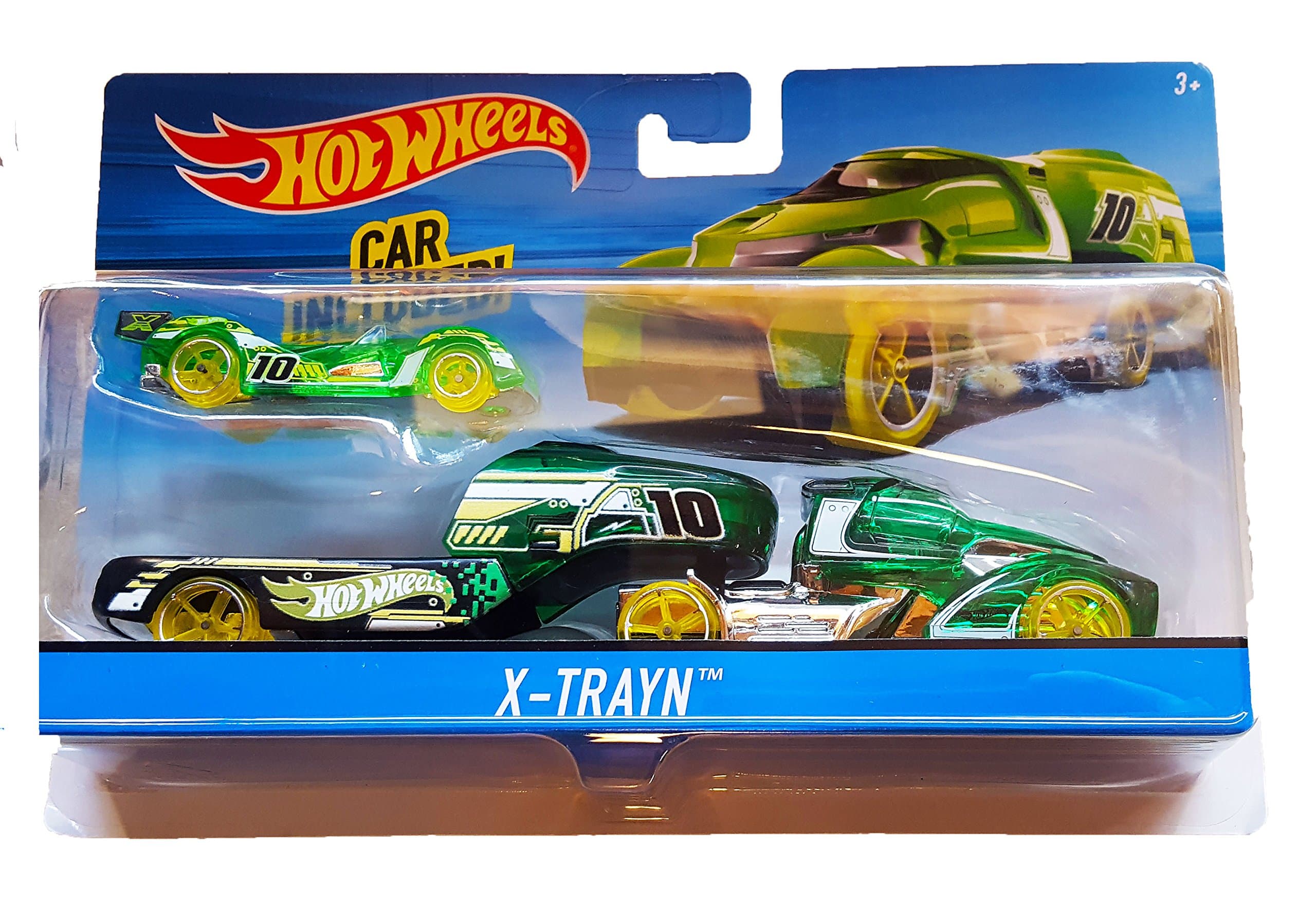 Hot Wheels - 2017 X-Trayn Hauler with Car Included (Green)