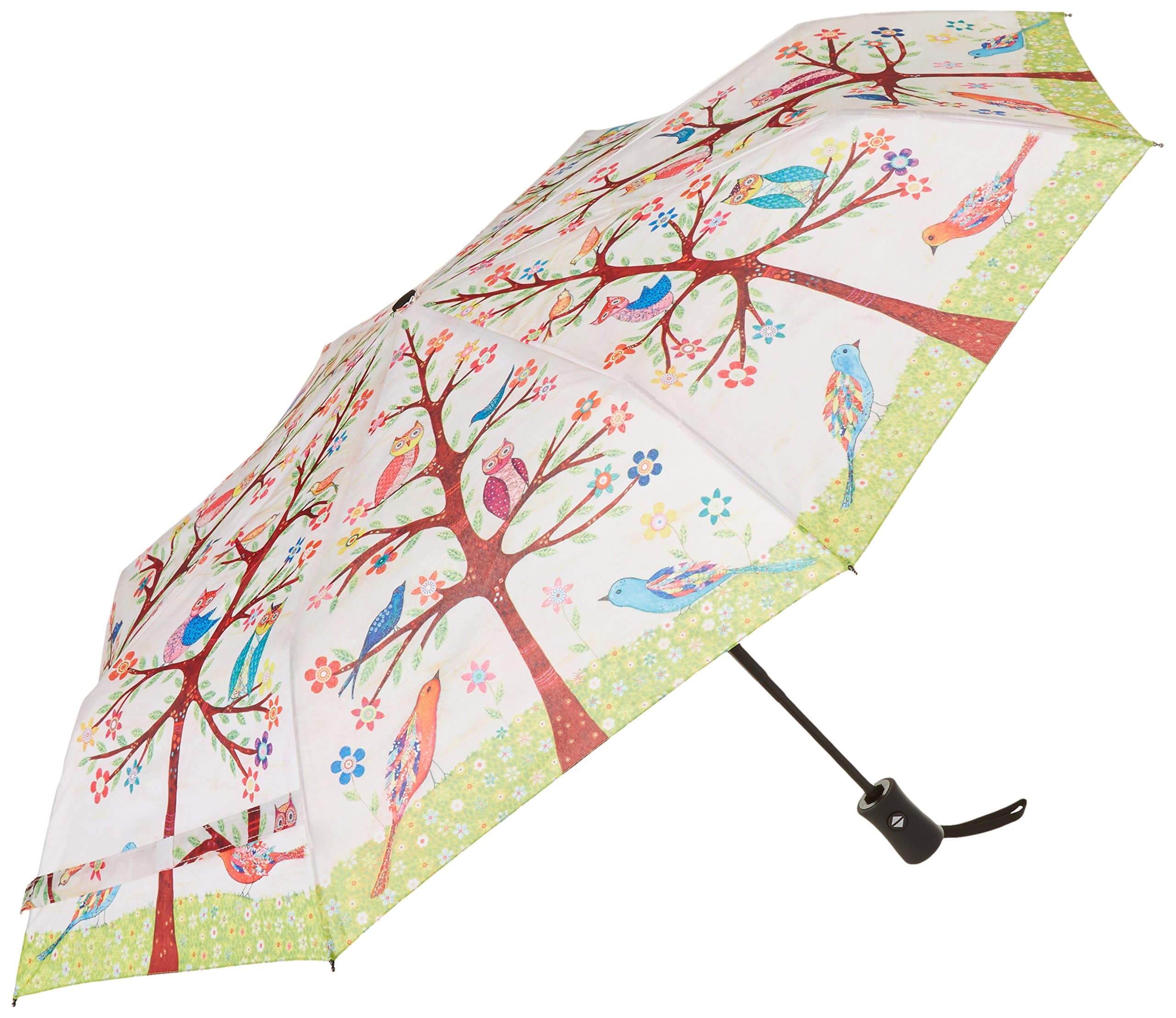 Sascalia Owls Auto Open and Close Collapsible Umbrella, Multi-colored, One Size