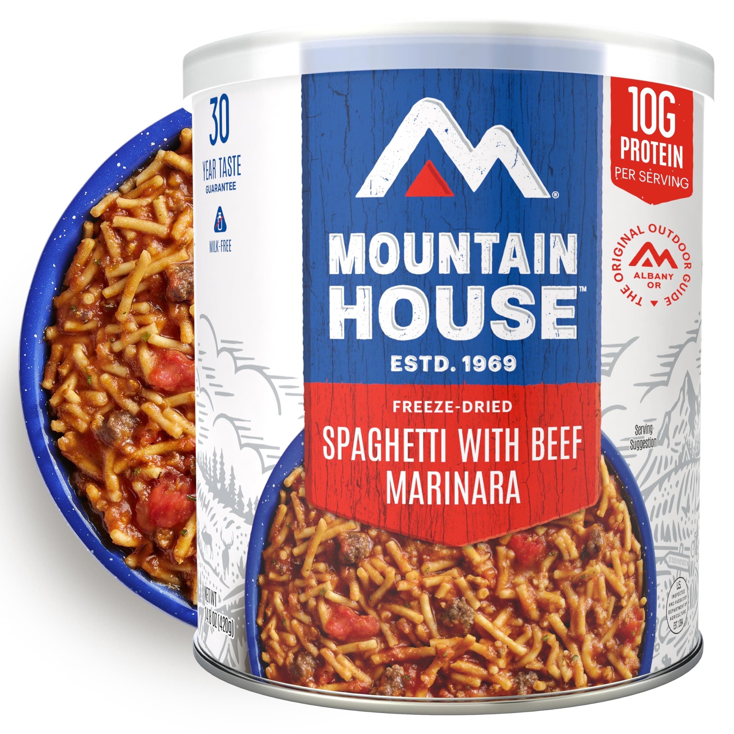 Mountain House Classic Spaghetti with Meat Sauce | Freeze Dried Survival & Emergency Food | #10 Can