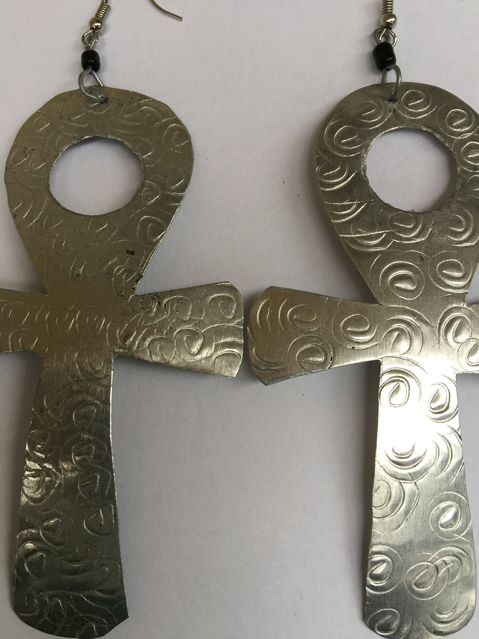 Recycled Aluminum Anhk African Earrings (Ankh)