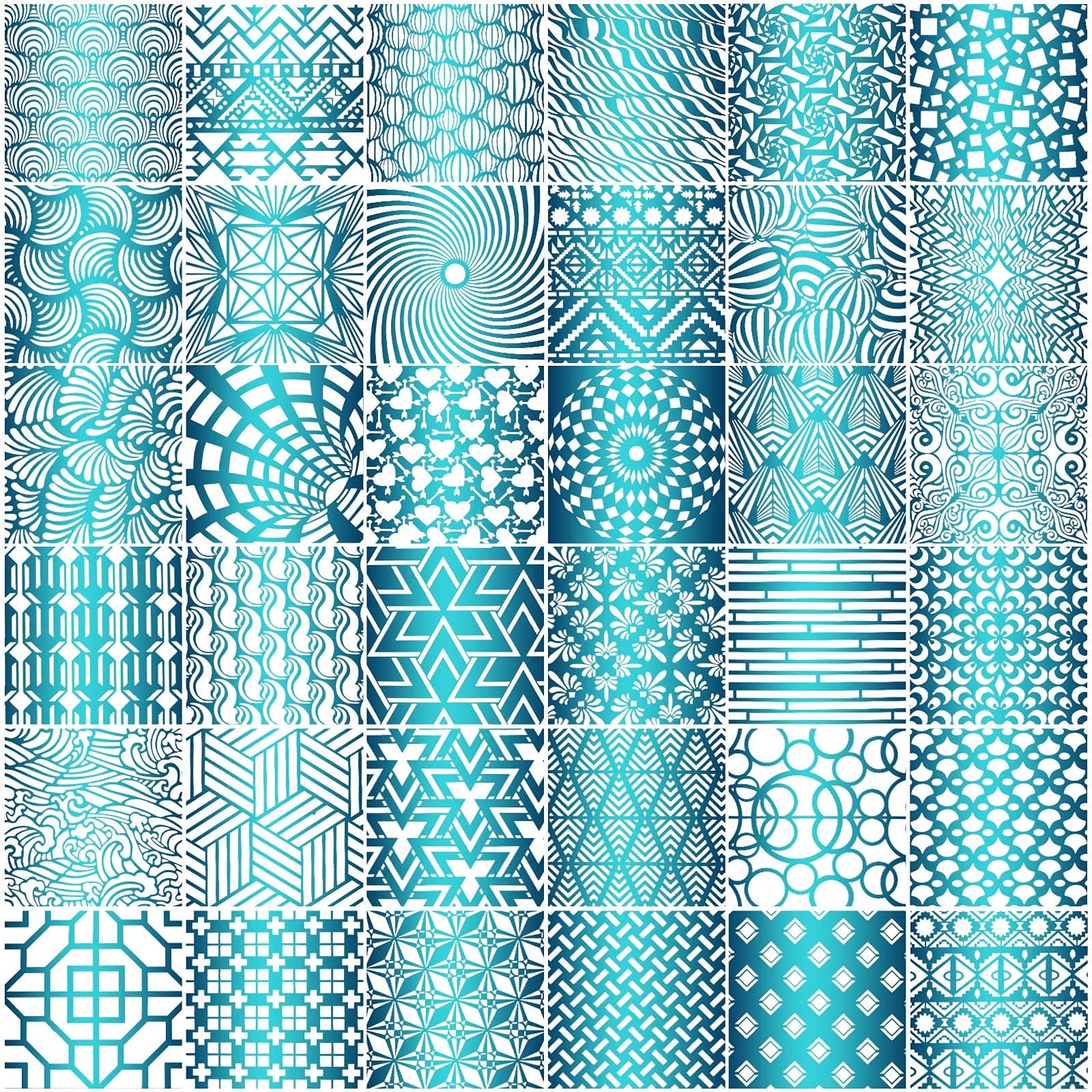 Tinlade 36 Pieces Geometric Stencils Painting Templates Mandala Art Drawing Stencil Templates for Scrapbooking Cookie Tile Furniture Wall Floor Decor Drawing Tracing DIY Art Supplies (5 x 5 Inches)